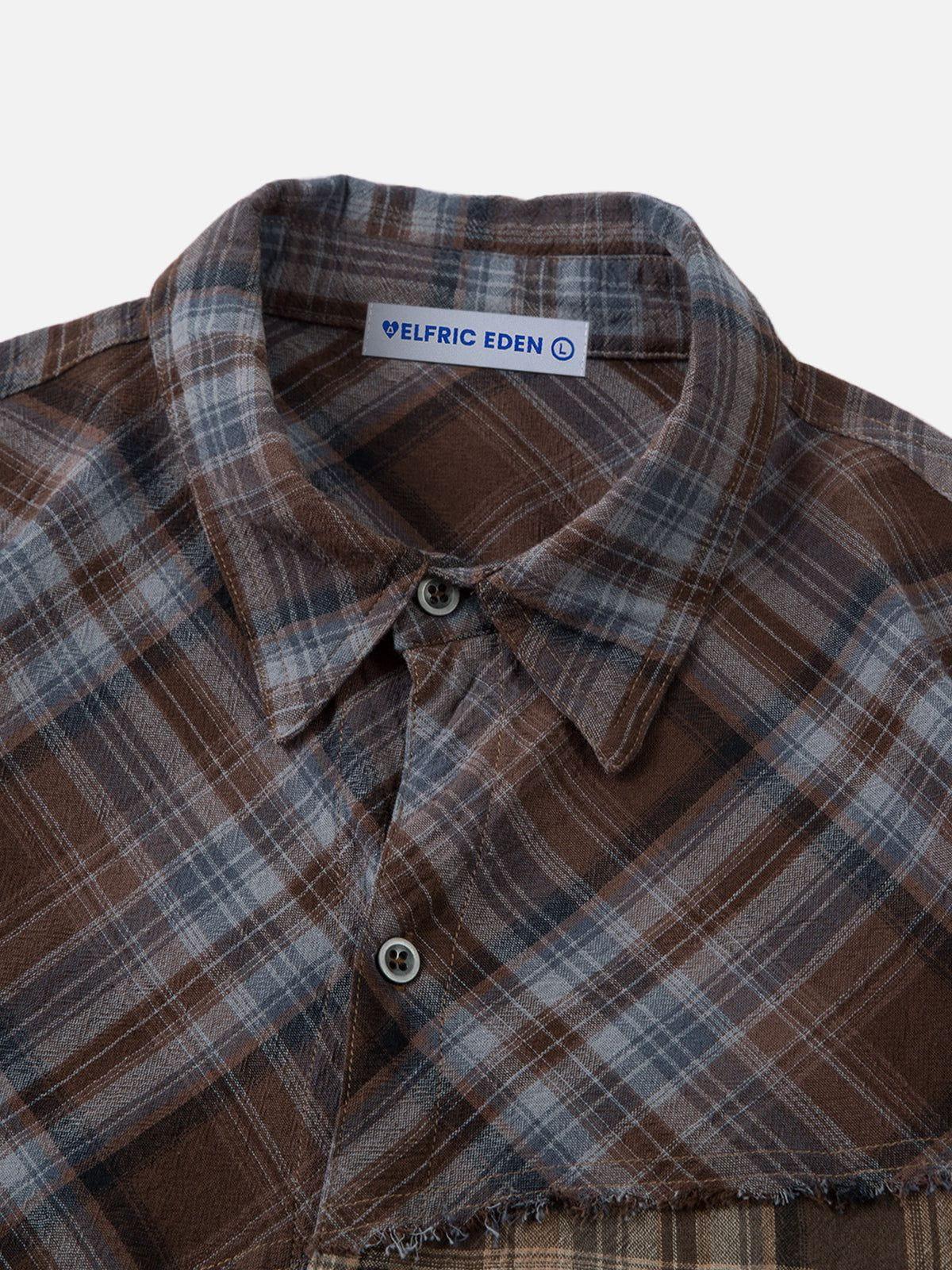 Aelfric Eden Plaid Patchwork Shirt Product Image