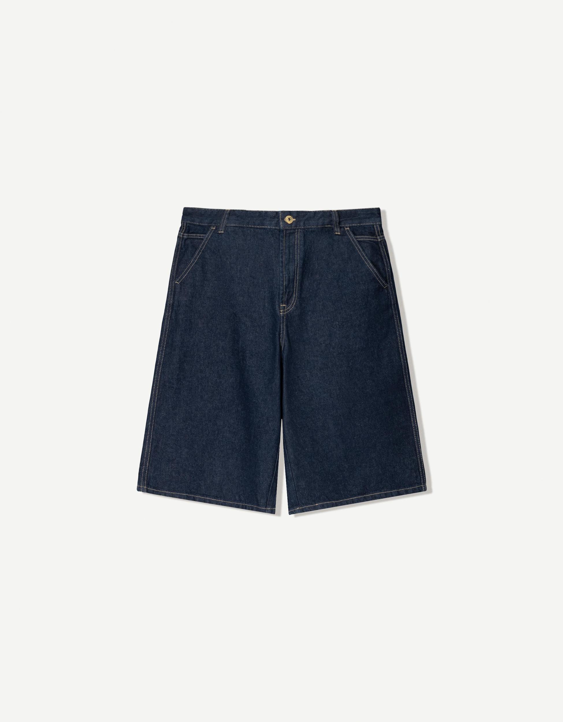 Denim skater Bermuda shorts Product Image