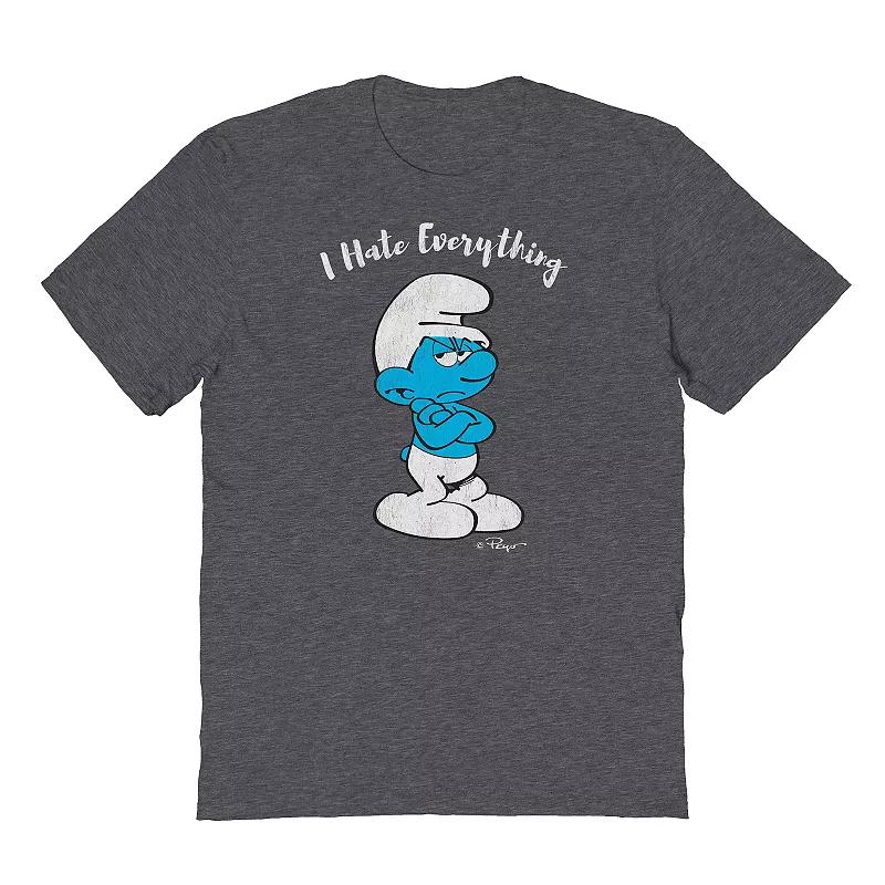 Men's Smurfs Hate Everything Graphic Tee, Size: Medium, Dark Grey Product Image