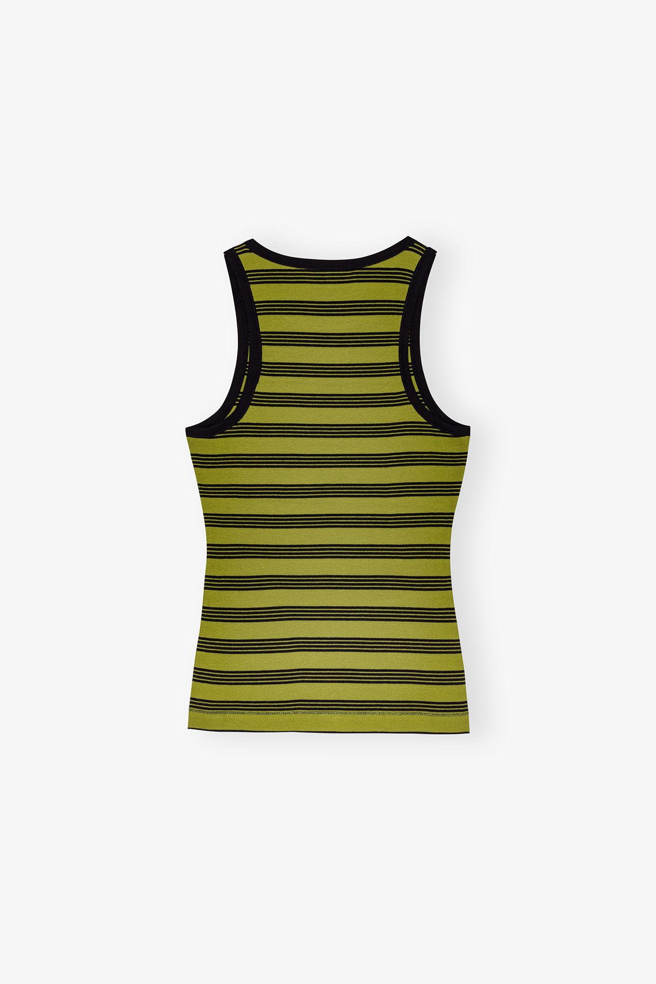 Striped Soft Cotton Rib Tank Top Product Image
