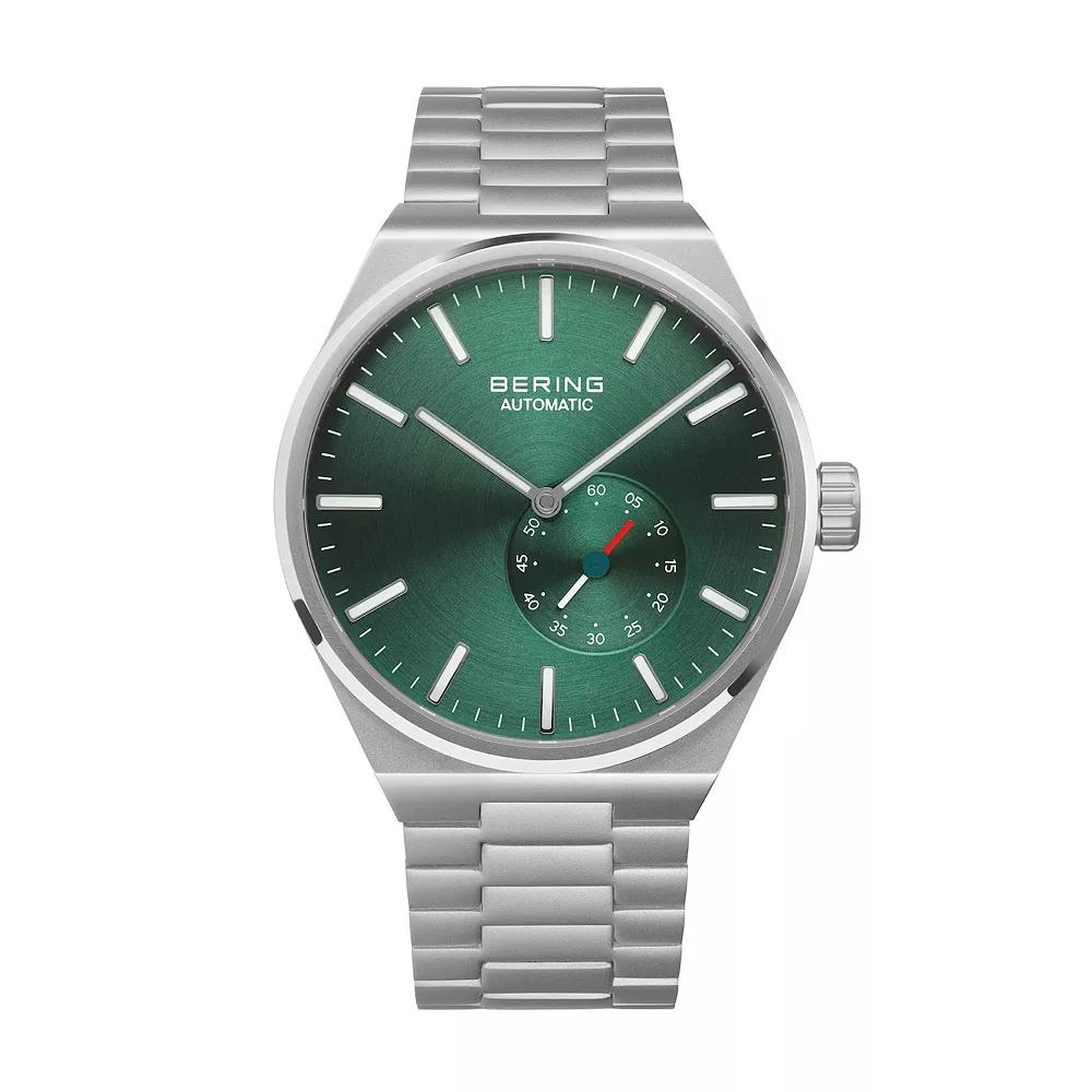 BERING Men's Automatic Stainless Steel Bracelet Watch, Size: Large, Green Product Image