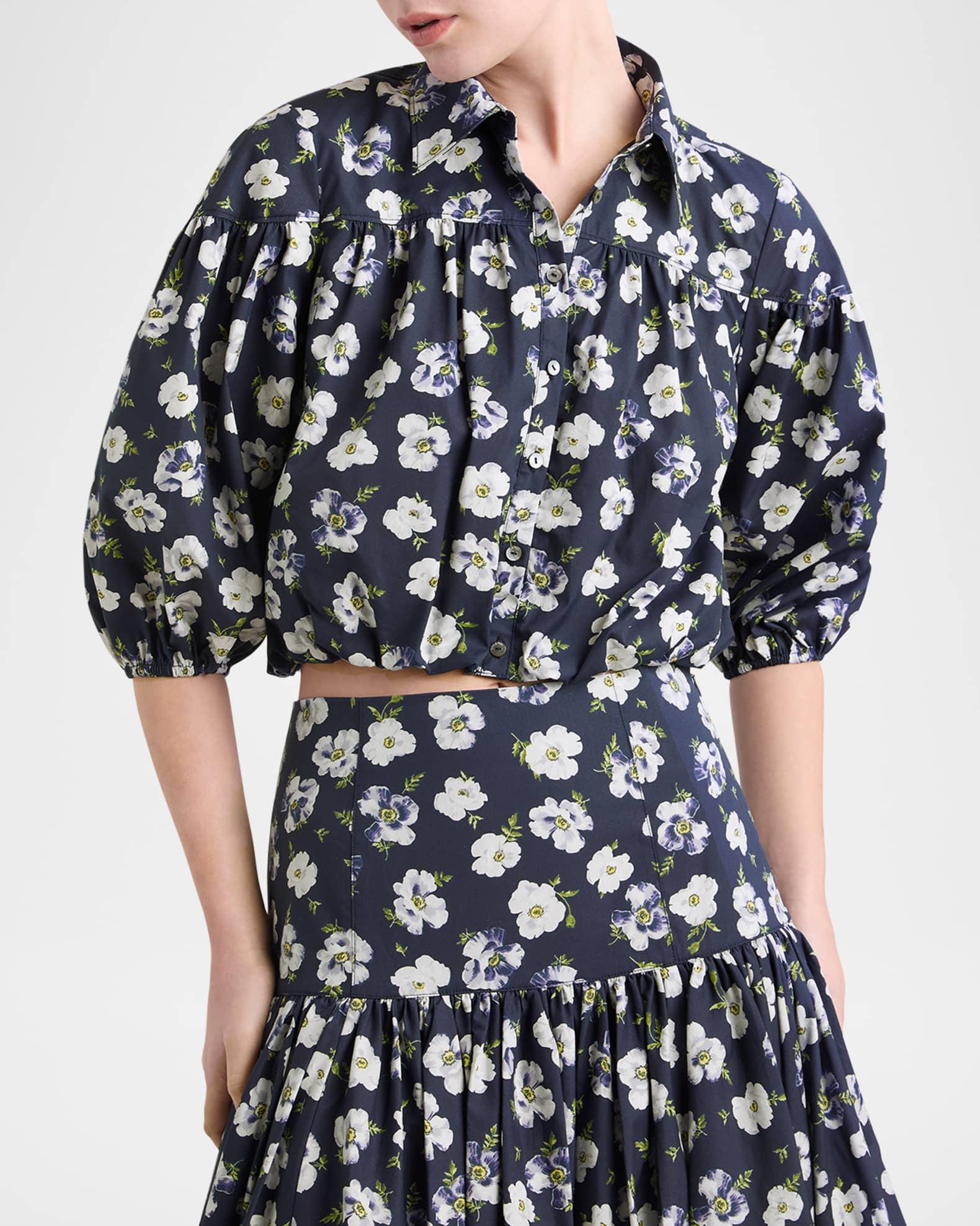 Elysa Tossed Poppies Crop Top Product Image