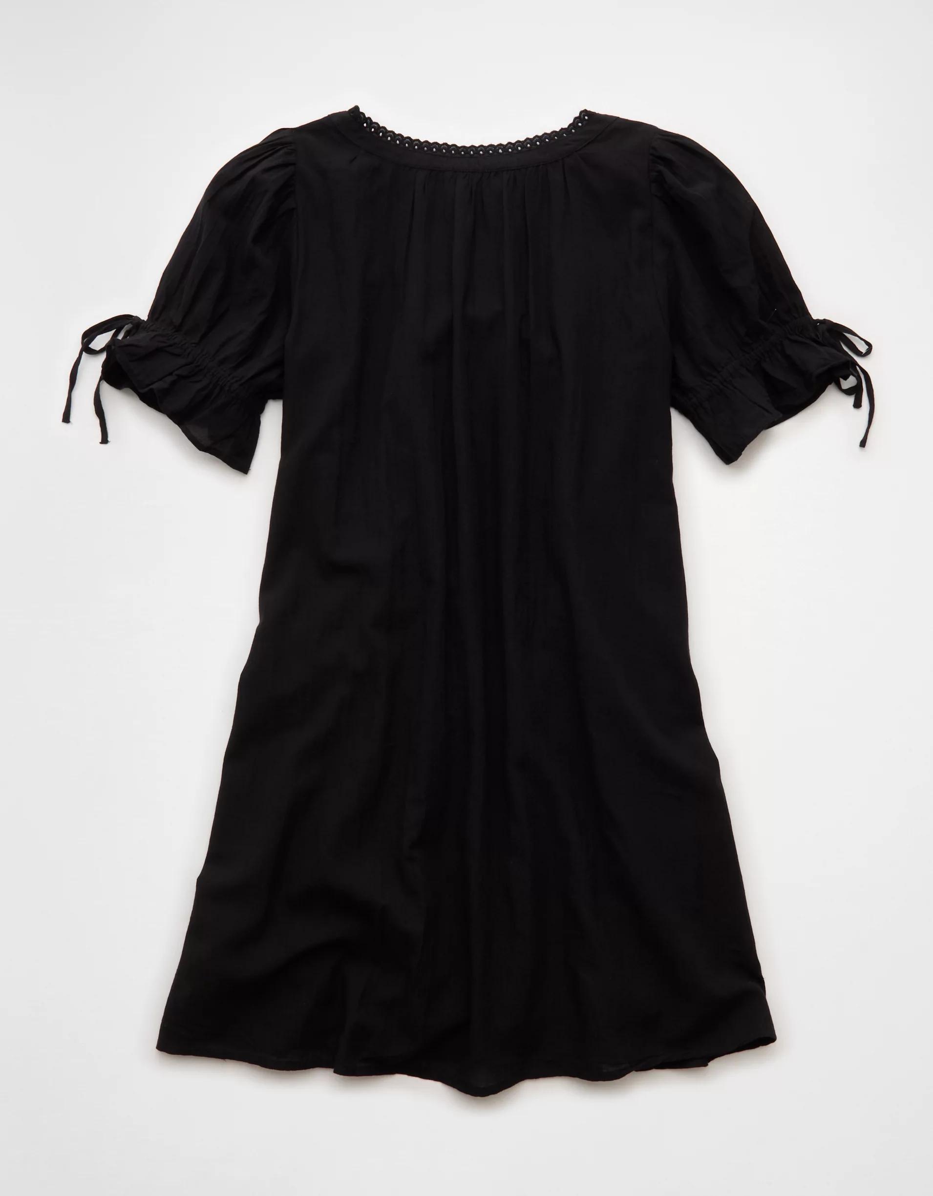 AE Scoop Neck Puff Sleeve Babydoll Mini Dress Product Image