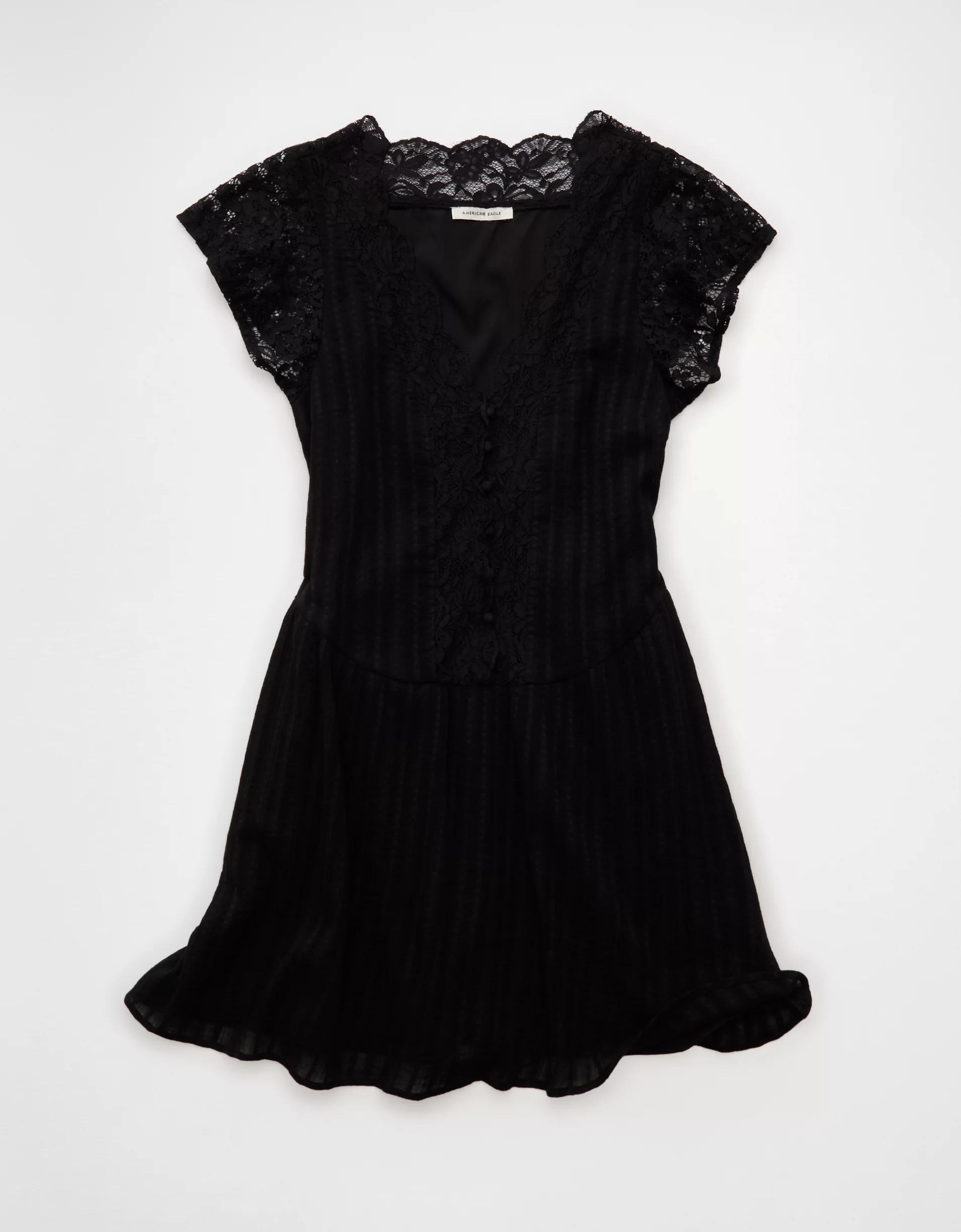 AE Short Sleeve V-Neck Mini Dress Product Image