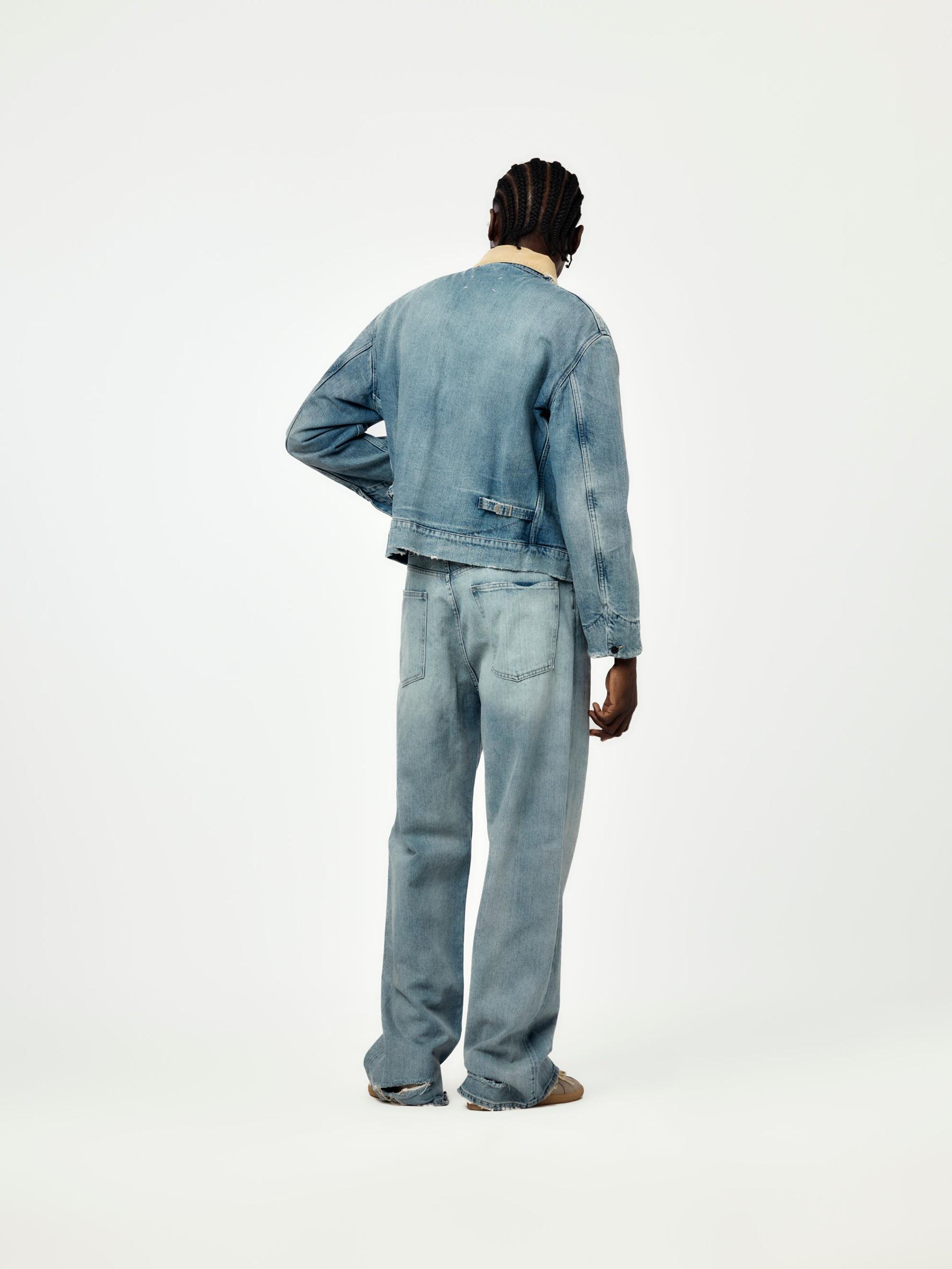 Japanese Denim Sports Jacket (Light Blue) Product Image