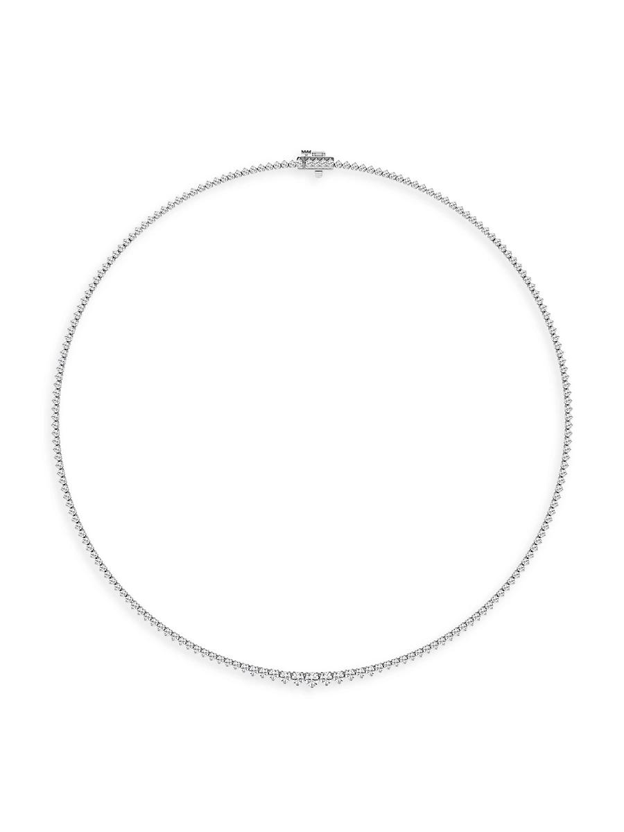 Womens Platinum & Graduated Round Lab-Grown Diamond Tennis Necklace/5.00-20.00 TCW Product Image