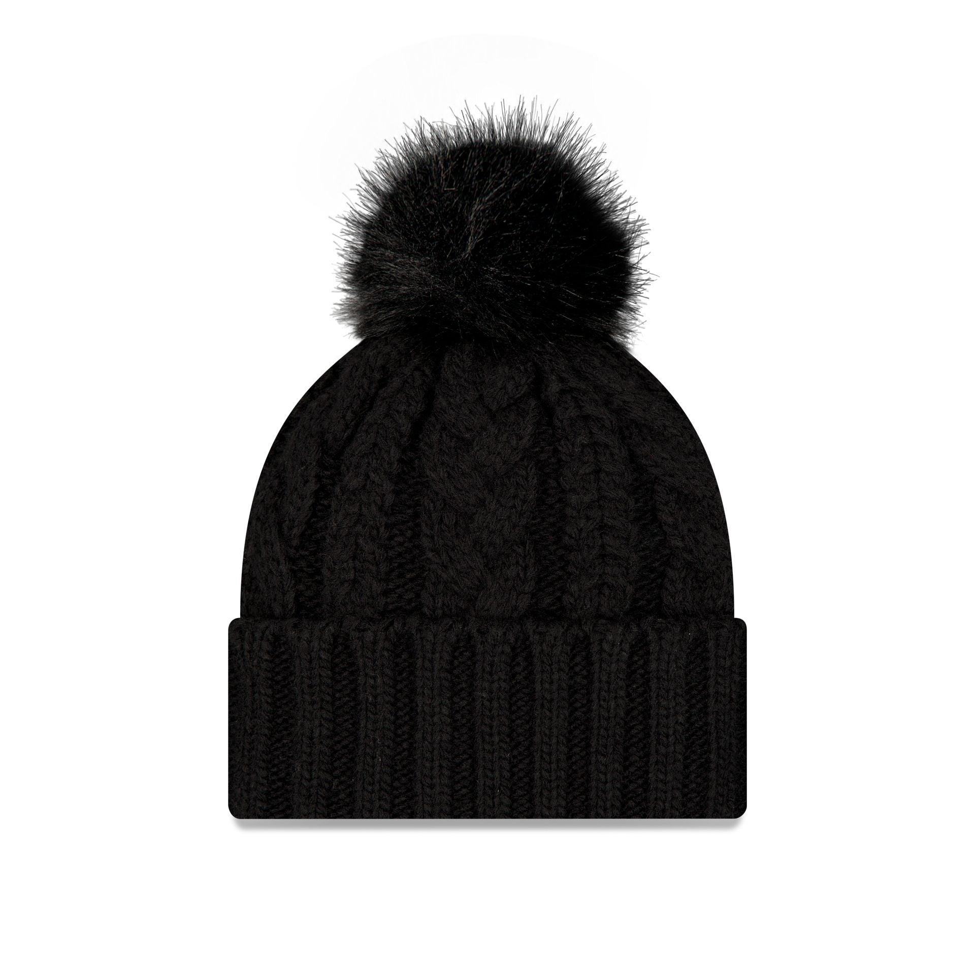 New York Yankees Black Women's Pom Knit Hat Female Product Image