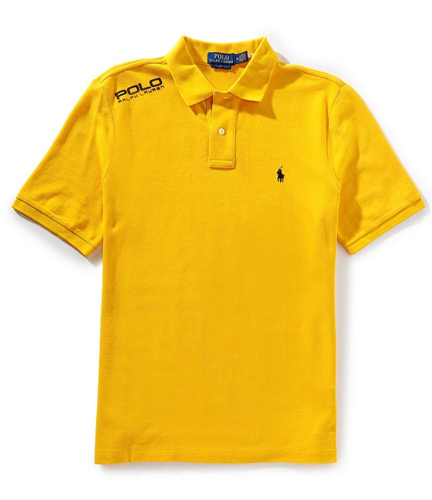 Polo Ralph Lauren Classic Fit Logo Mesh Printed Short Sleeve Polo Shirt Product Image