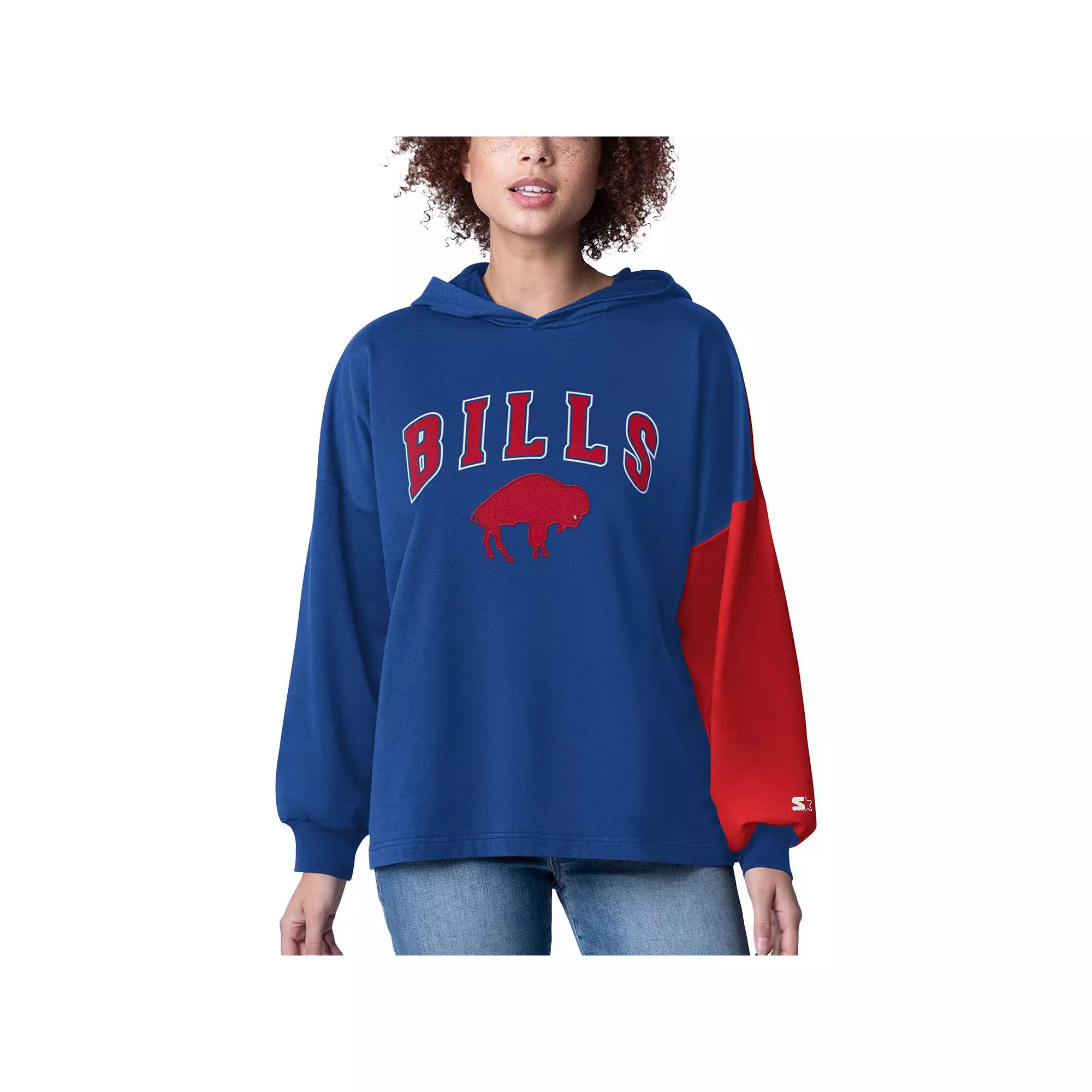 Women's Starter Royal Buffalo Bills Power Move Long Sleeve Pullover Hoodie,  Product Image