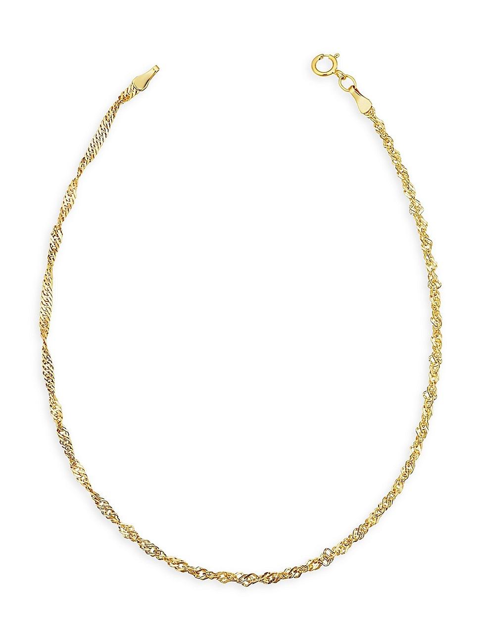 Womens 14K Yellow Gold Spirah Anklet Product Image