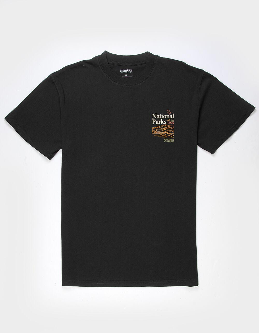 PARKS PROJECT National Parks Outline Checklist Mens Tee - BLACK Product Image