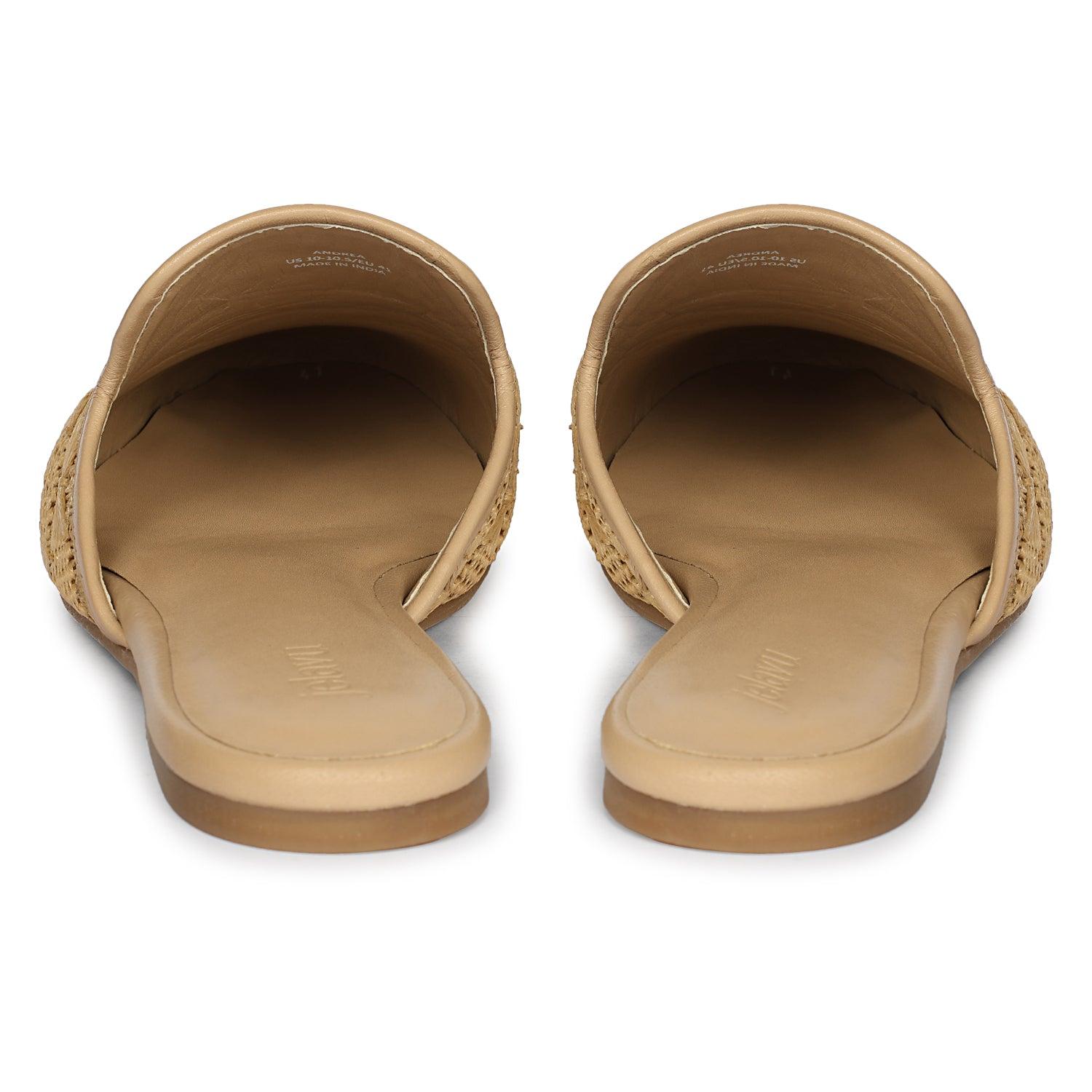 Andrea - Beige Mules Product Image