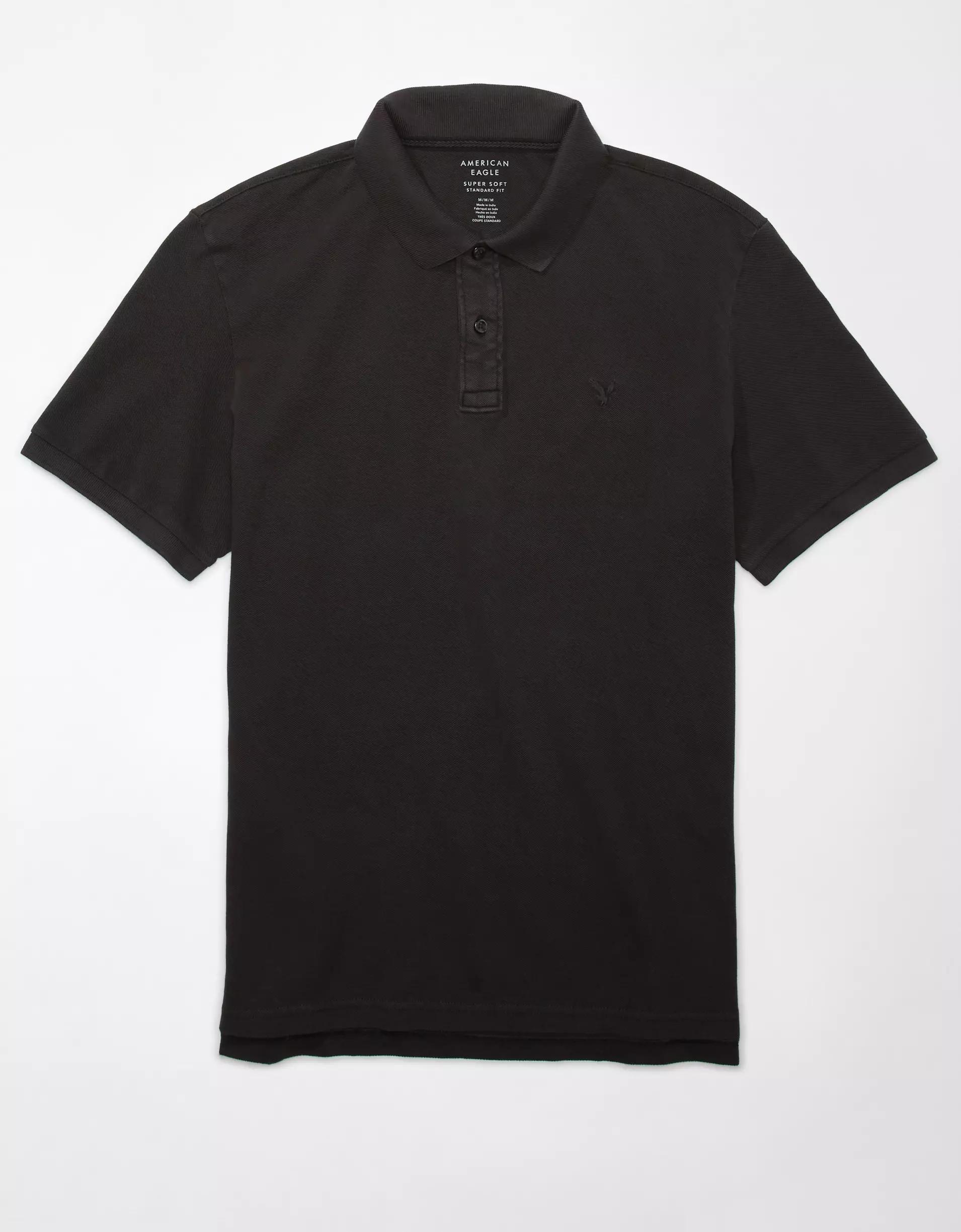 AE Lived-In Pique Polo Shirt Product Image
