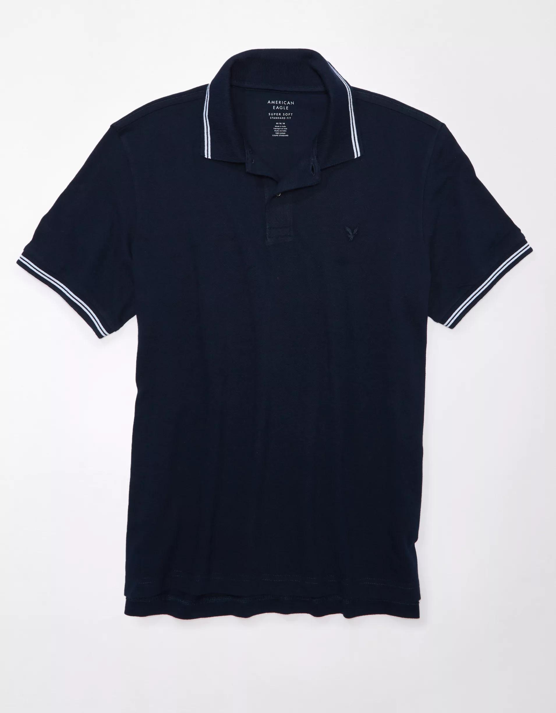 AE Lived-In Pique Polo Shirt Product Image