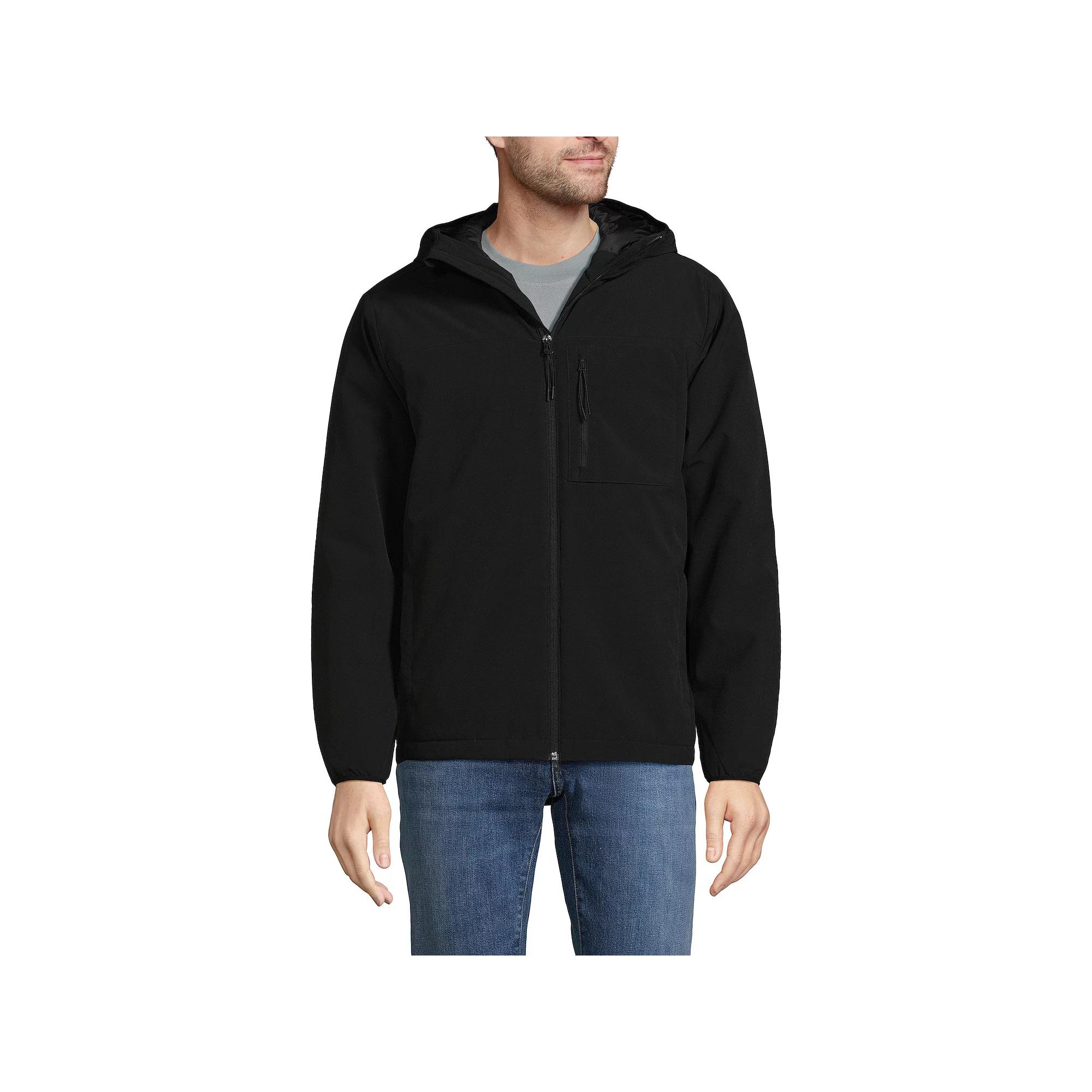 Men's Lands' End Insulated Commuter Jacket, Size: Large, Black Product Image