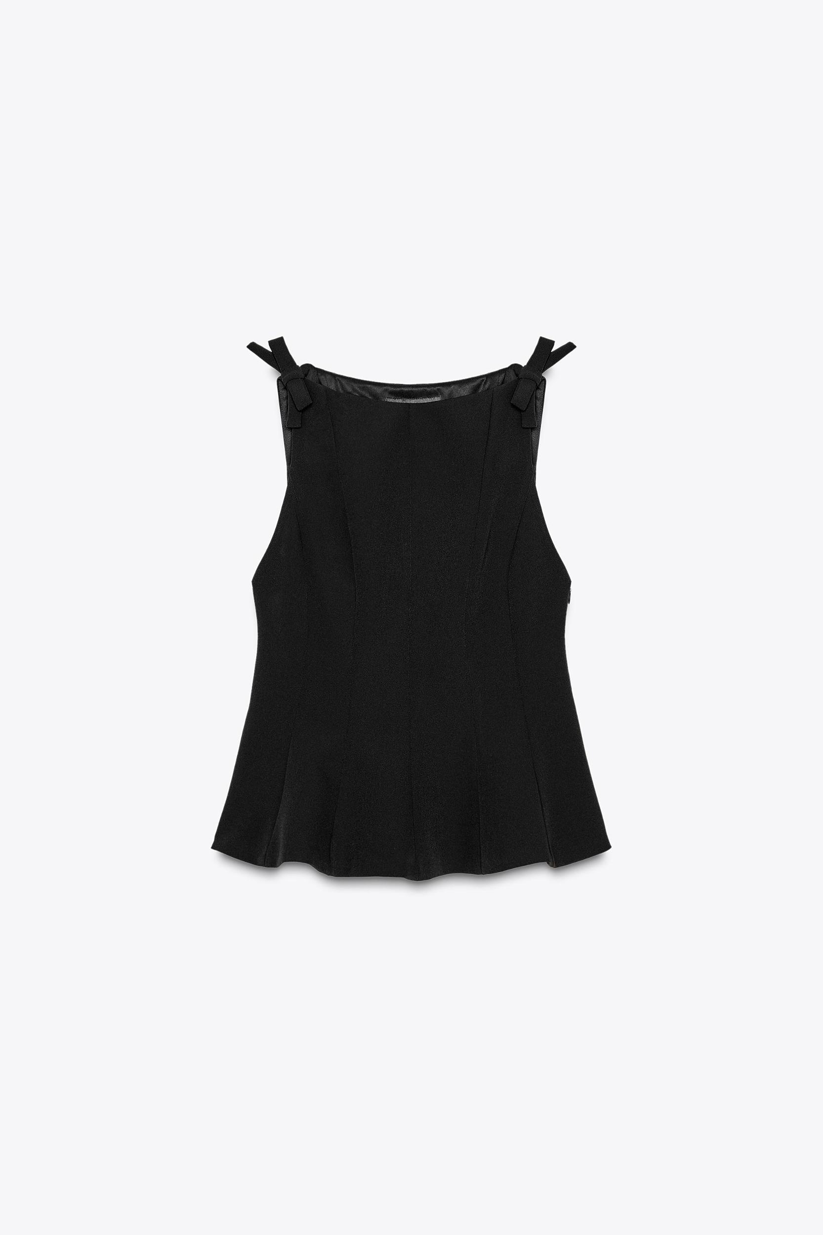 PEPLUM BOWS TOP Product Image