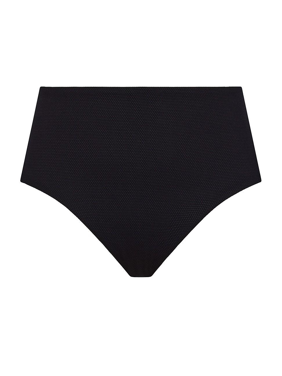 Womens Pique High-Waist Bikini Bottoms Product Image