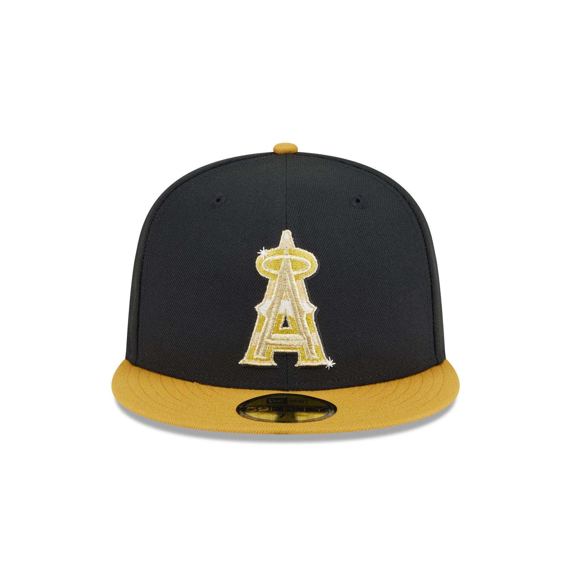 Los Angeles Angels Metallic Gold Logo 59FIFTY Fitted Hat Male Product Image