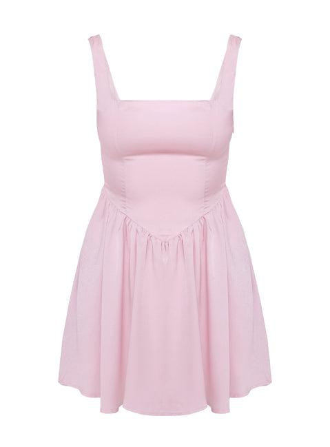 Straplie Mini Dress Pink Product Image