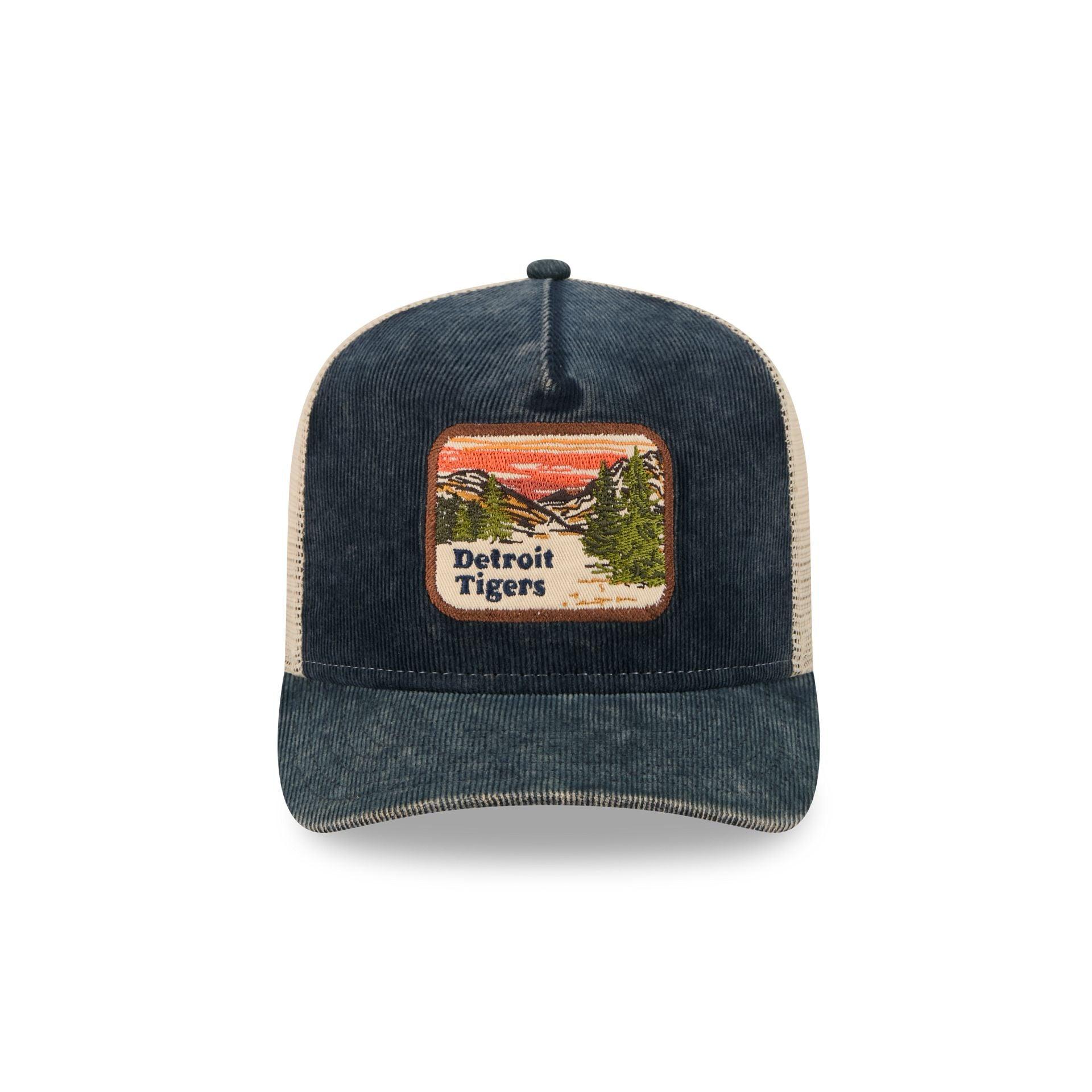 Detroit Tigers Vintage Landscape 9FIFTY A-Frame Trucker Hat Male Product Image