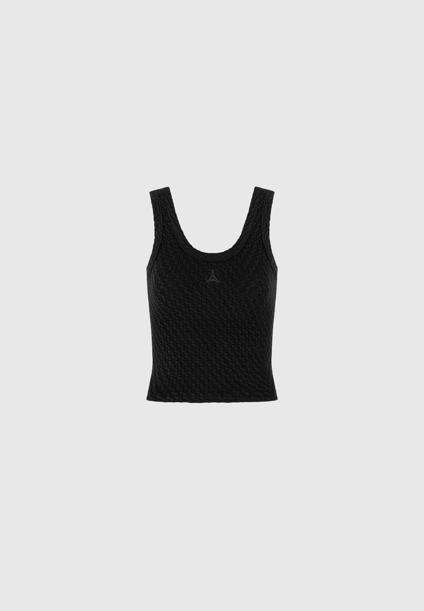 Alya - Eiffel Knitted Tank Top - Black Female Product Image