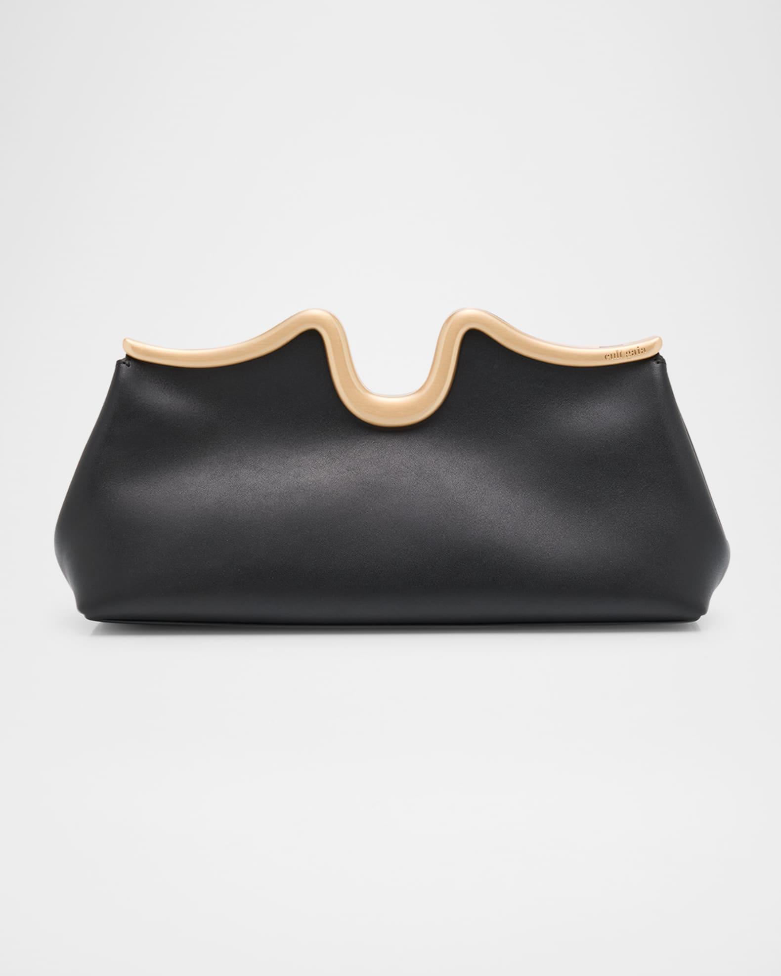 Valma Sculptural Leather Clutch Bag Product Image