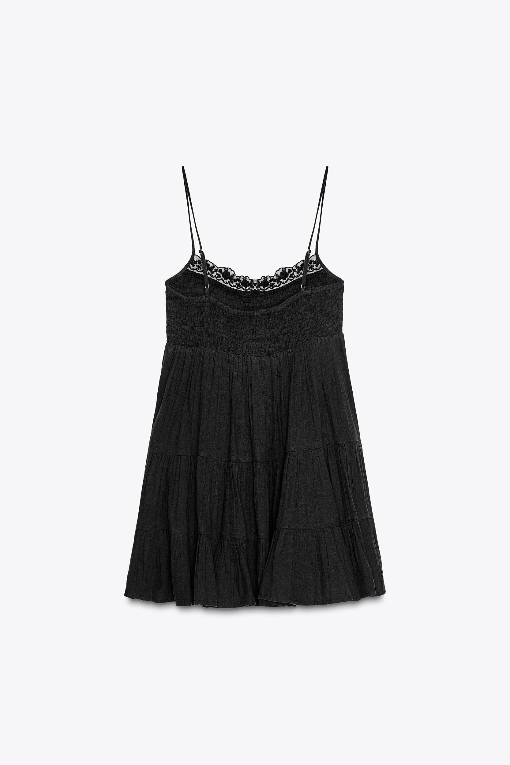 LACE CHIFFON SHORT DRESS Product Image