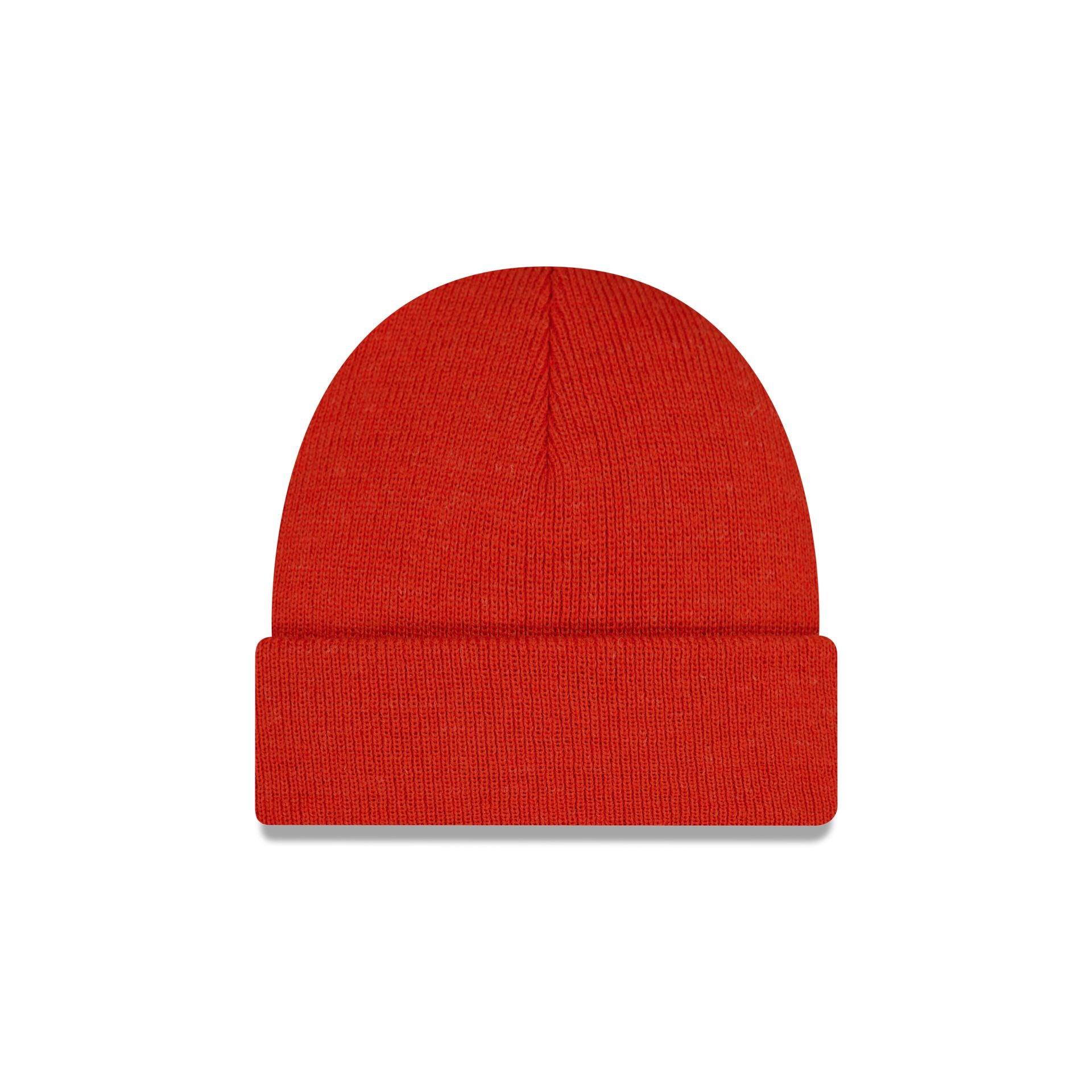 New Era Orange Short Cuff Knit Beanie Male Product Image