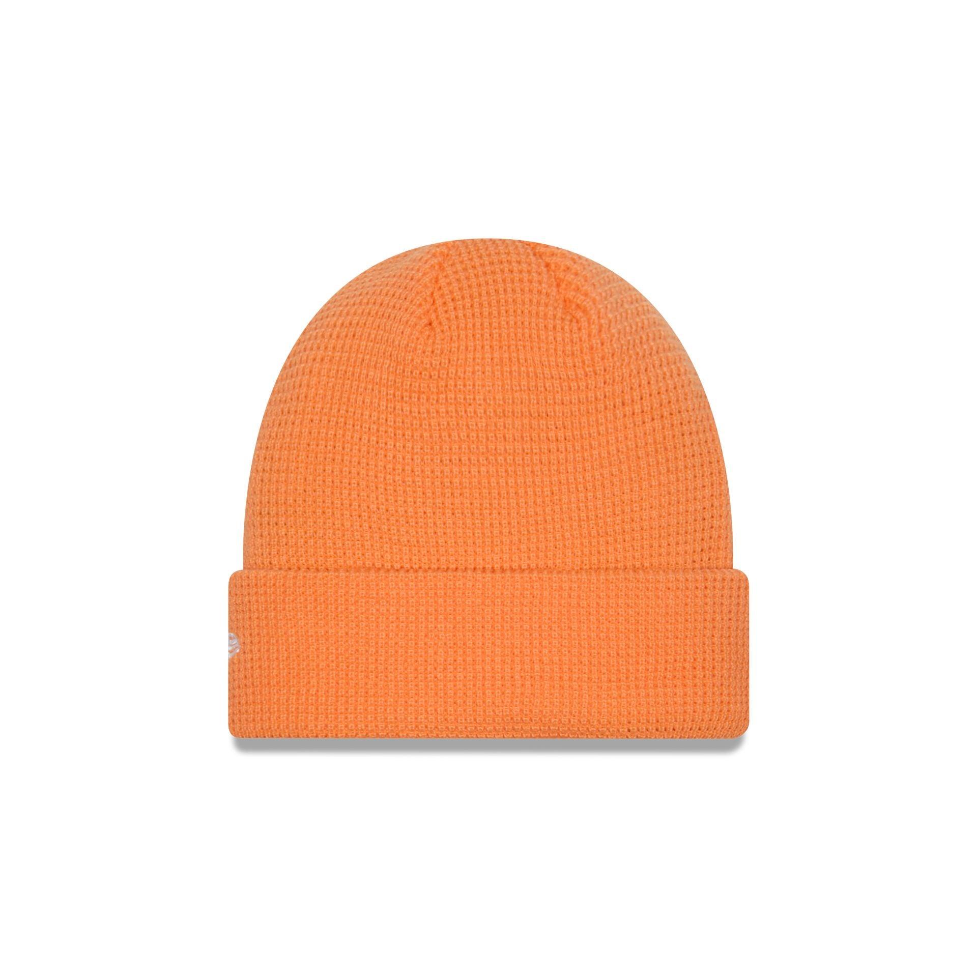 New Era Cap Orange Waffle Knit Beanie Male Product Image