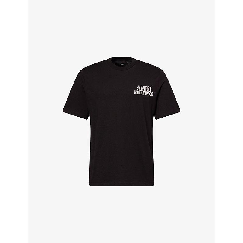 AMIRI Mens Black Hollywood City Relaxed-fit Cotton-jersey T-shirt Xl Product Image
