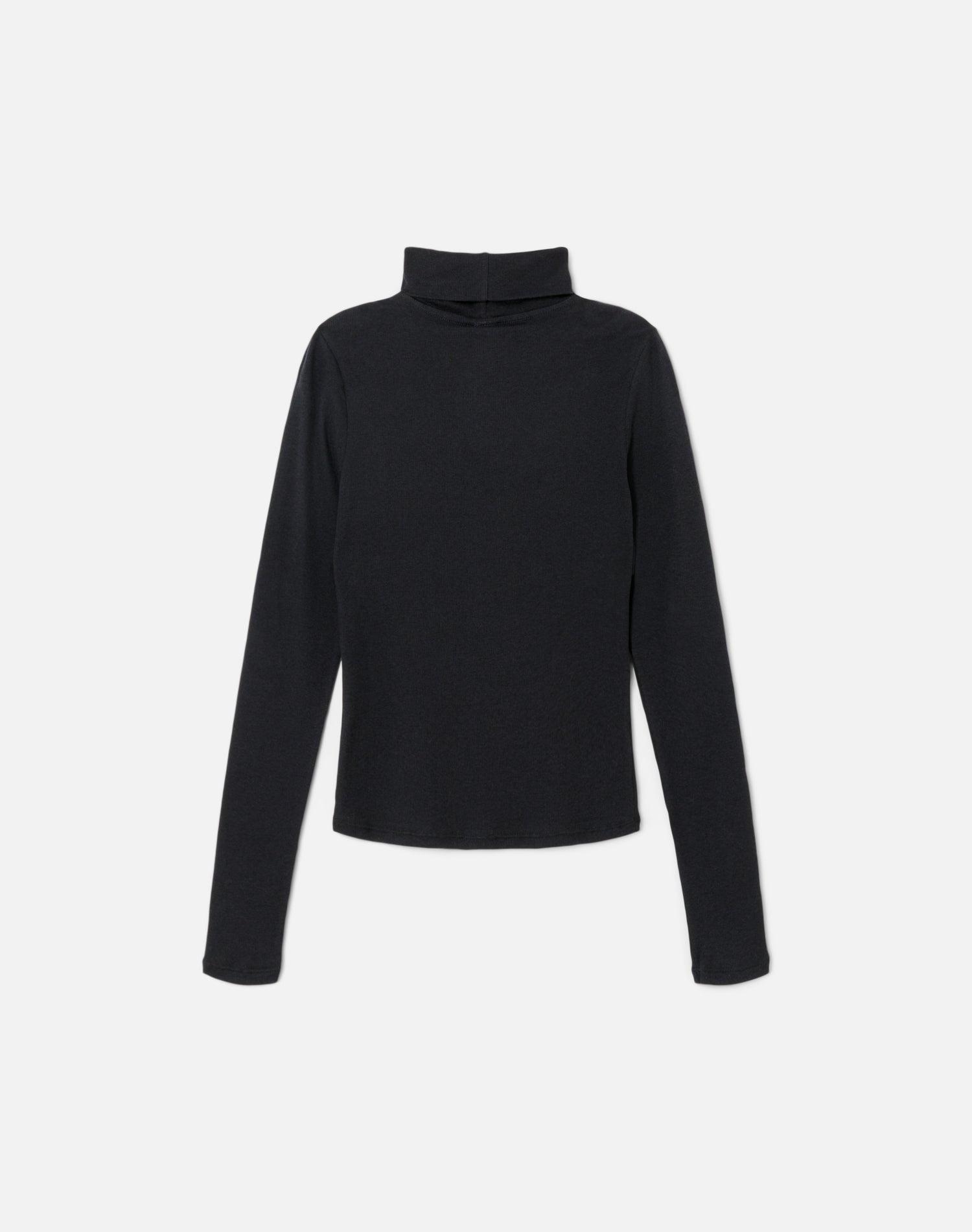 Ribbed Turtleneck - Black Female Product Image