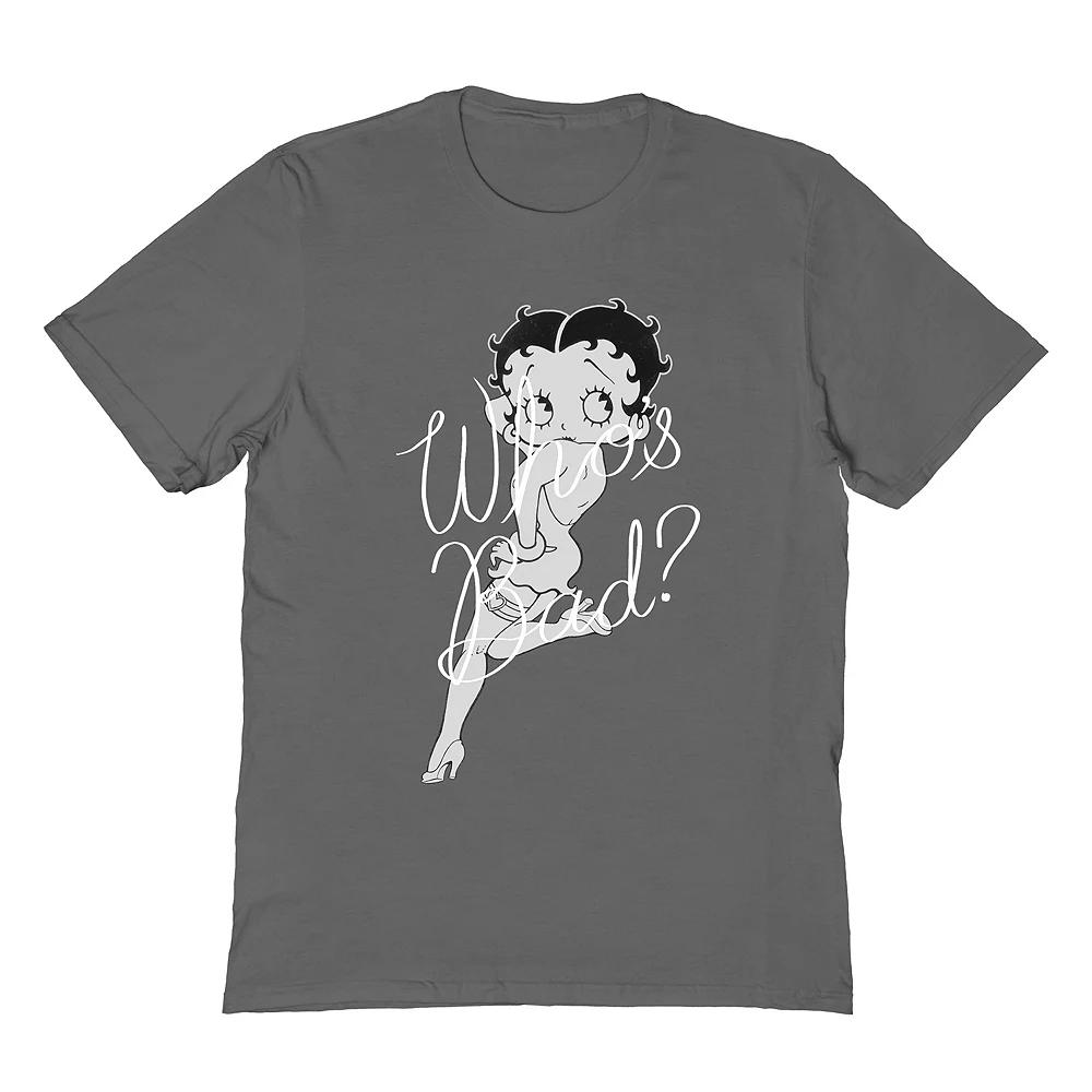 Men's Betty Boop T-Shirt, Size: Medium, Grey Product Image
