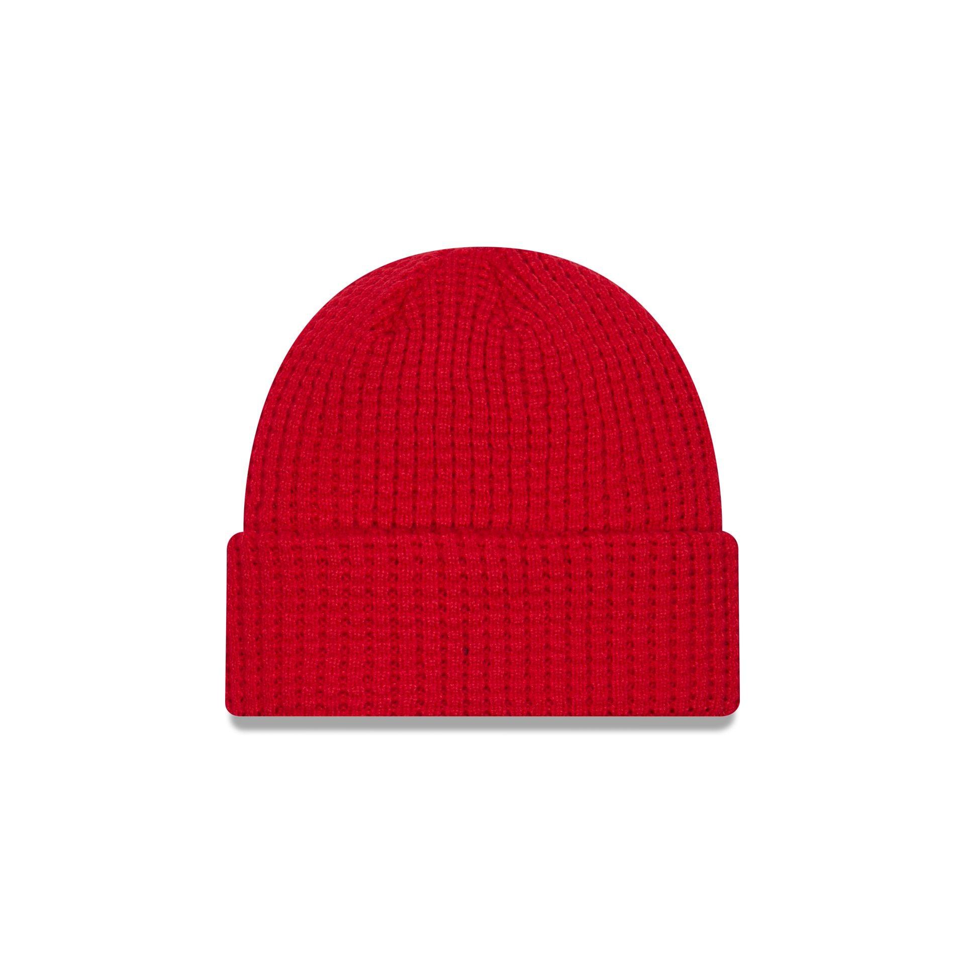 Detroit Red Wings Red Waffle Knit Beanie Hat Male Product Image