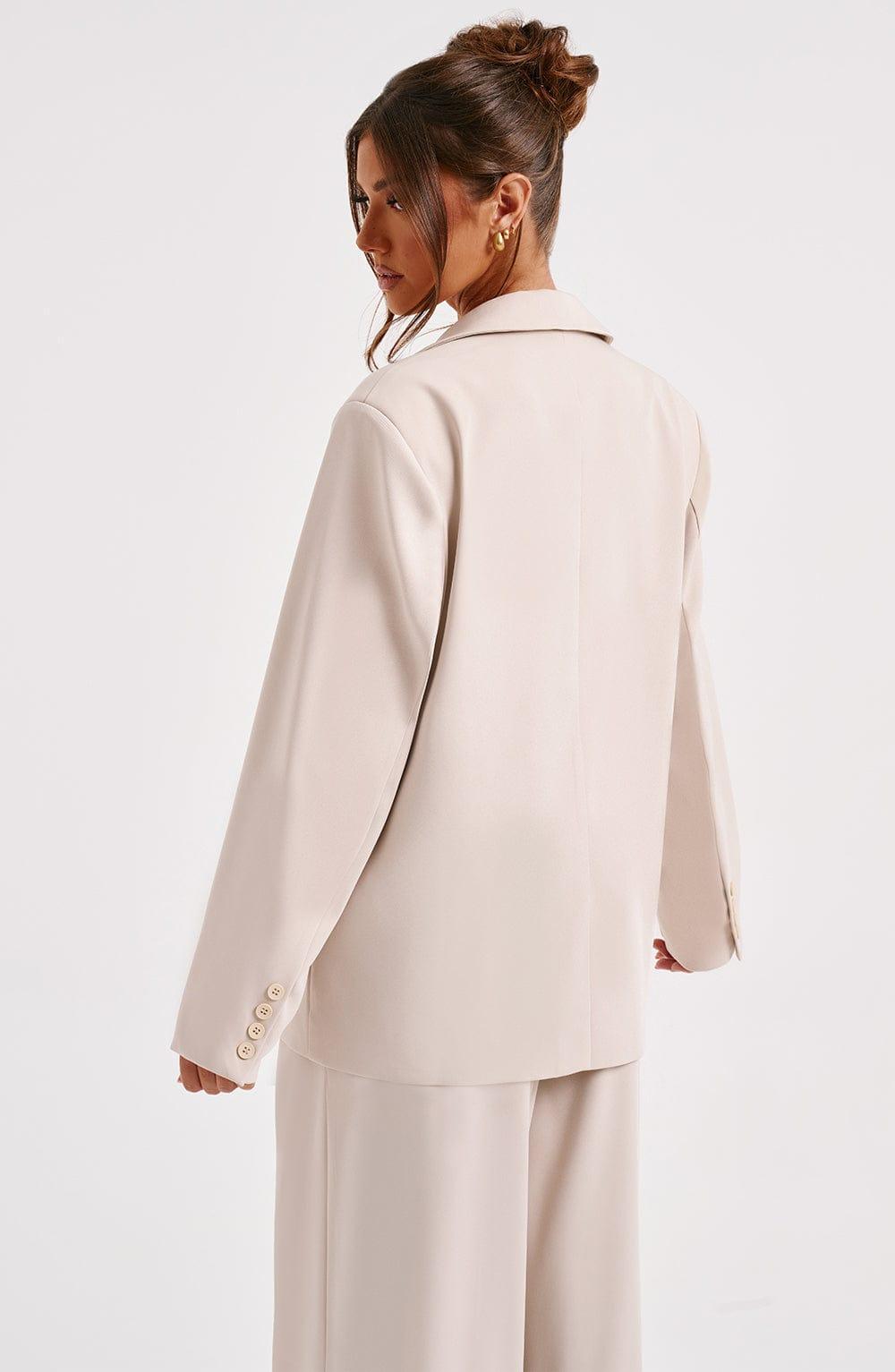 Noa Oversized Suit Jacket - Beige Product Image
