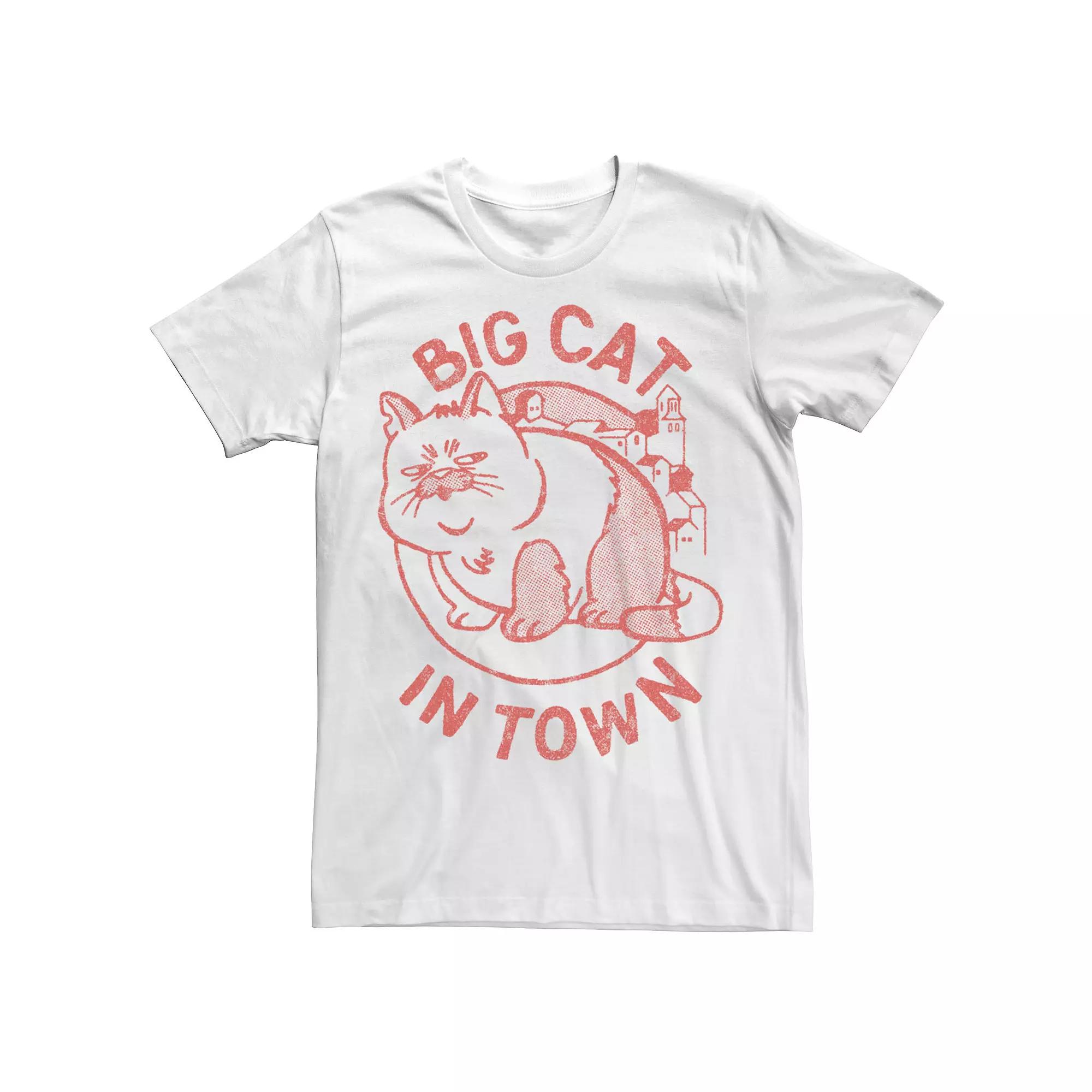 Disney / Pixar's Luca Machiavello Men's Big Cat In Town V2 Tee, Size: Small, White Product Image