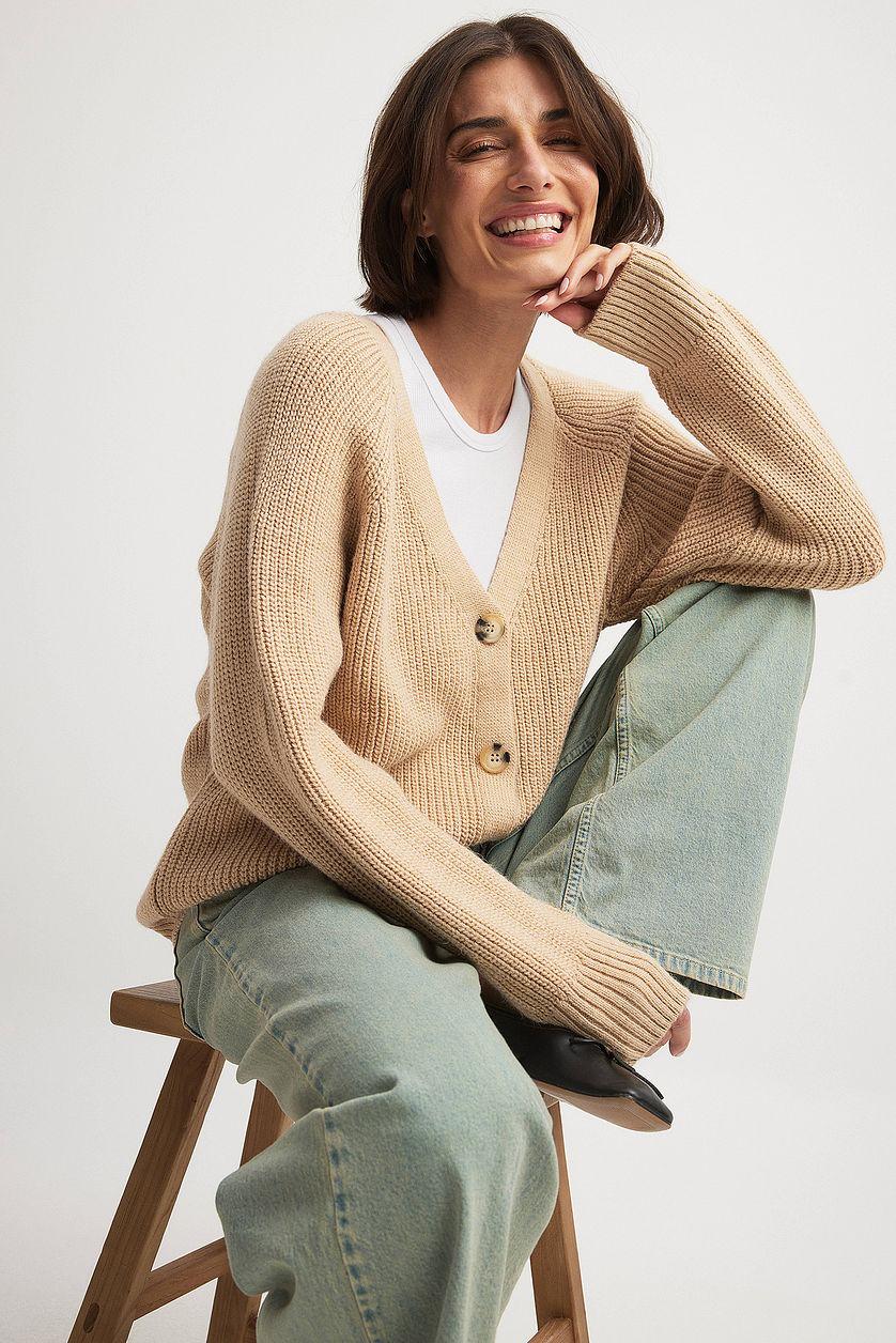 Oversized Knitted Cardigan Product Image