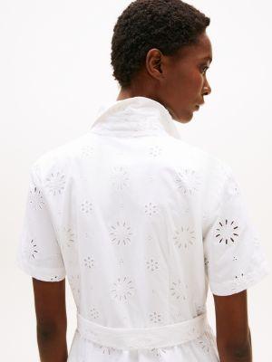 Embroidered Eyelet Shirtdress Product Image