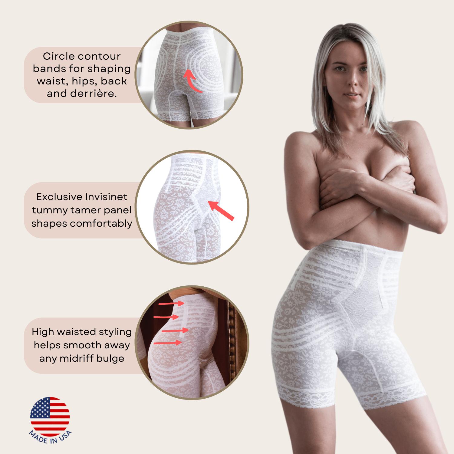 Style 6207 |  No Roll High Waist Lace Thigh Slimmer with Extra Firm Support Product Image