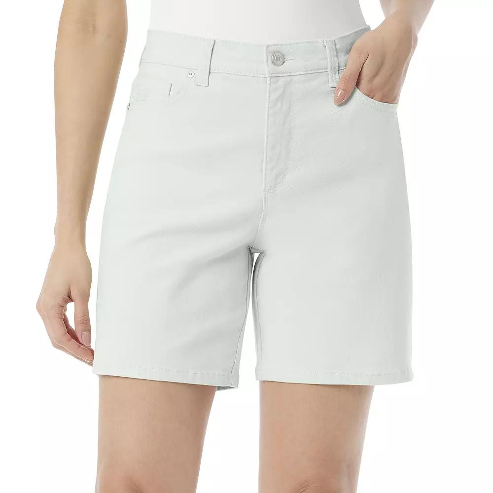 Womens Gloria Vanderbilt Amanda Shorts Warm Green Product Image