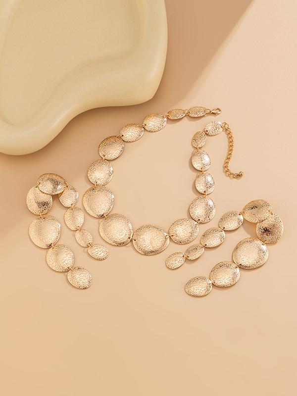 Geometric Tasseled Drop Earrings Necklaces Accessories Product Image