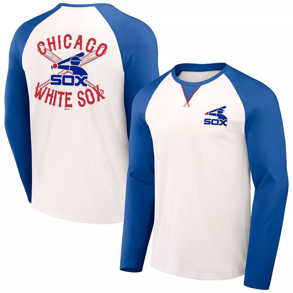 Men's Darius Rucker Collection by Fanatics  White/Navy Chicago White Sox Team Color Raglan T-Shirt, Size: Small Product Image