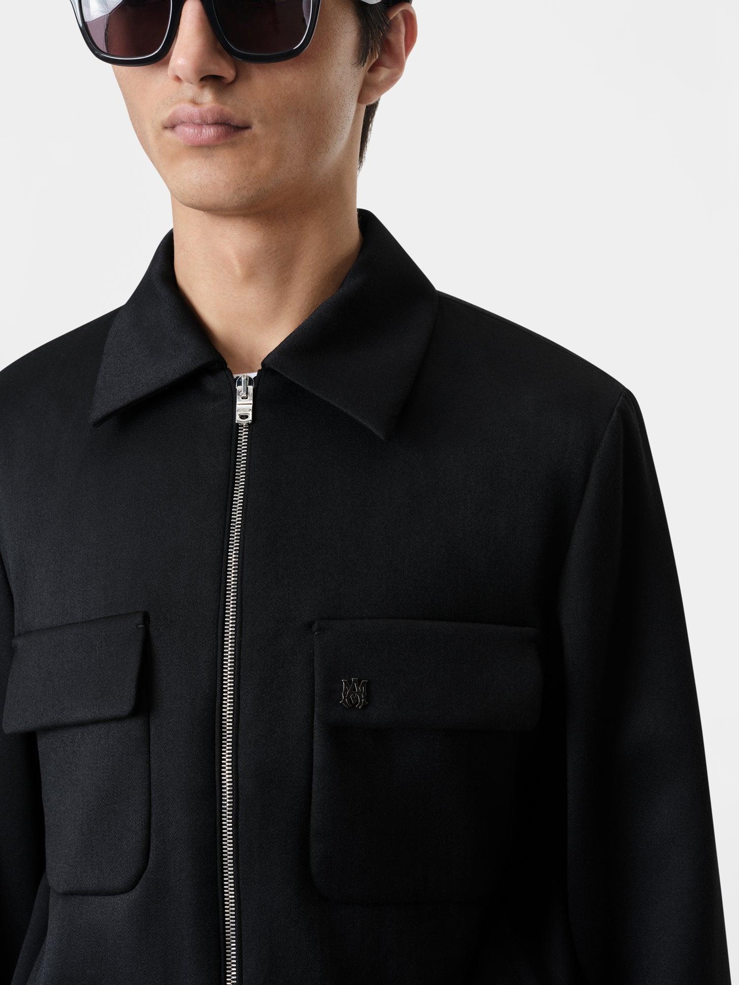 DOUBLE POCKET ZIP BLOUSON-BLACK Male Product Image