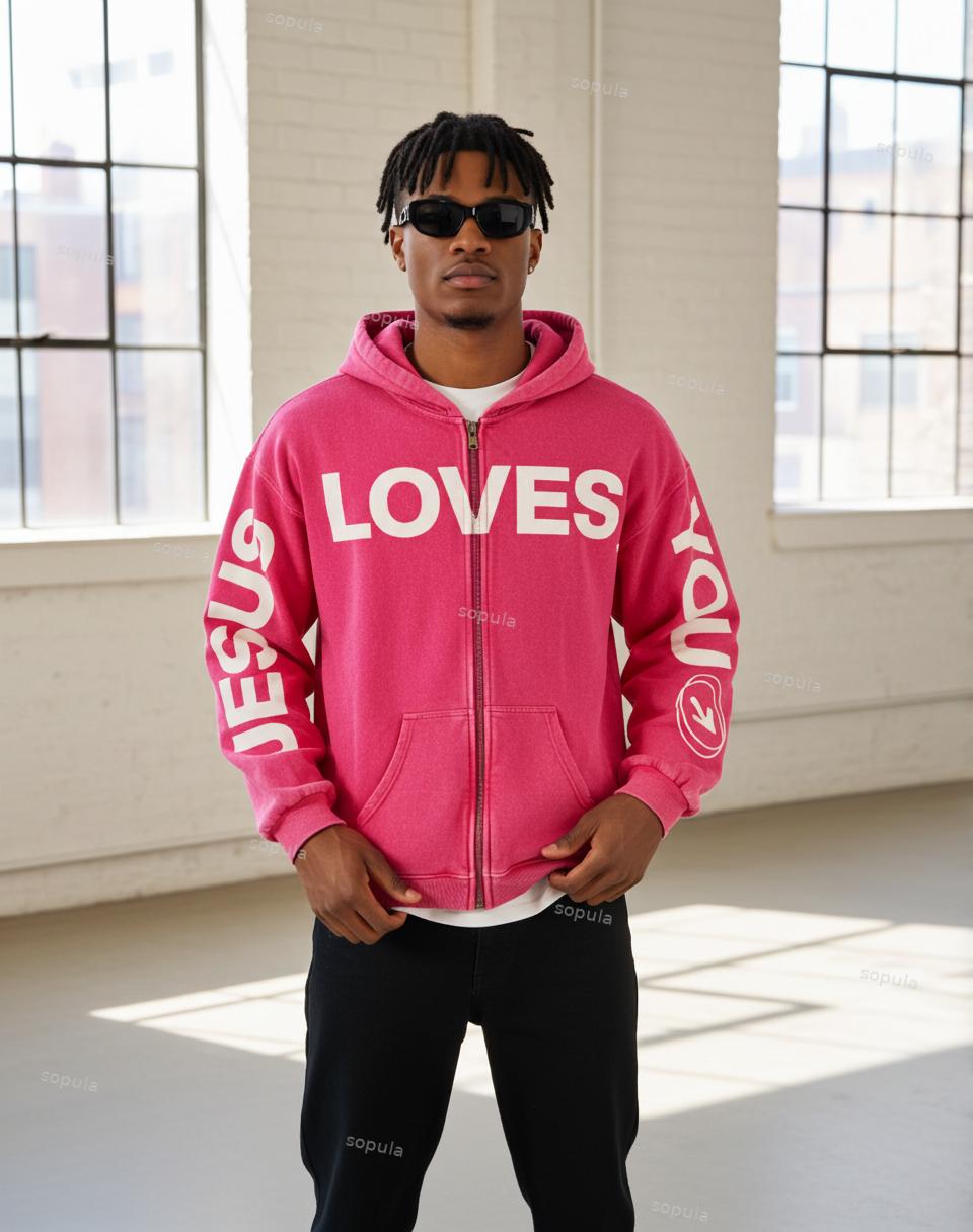 Men's Streetwear Denim Cross Embroidery Jeans Product Image