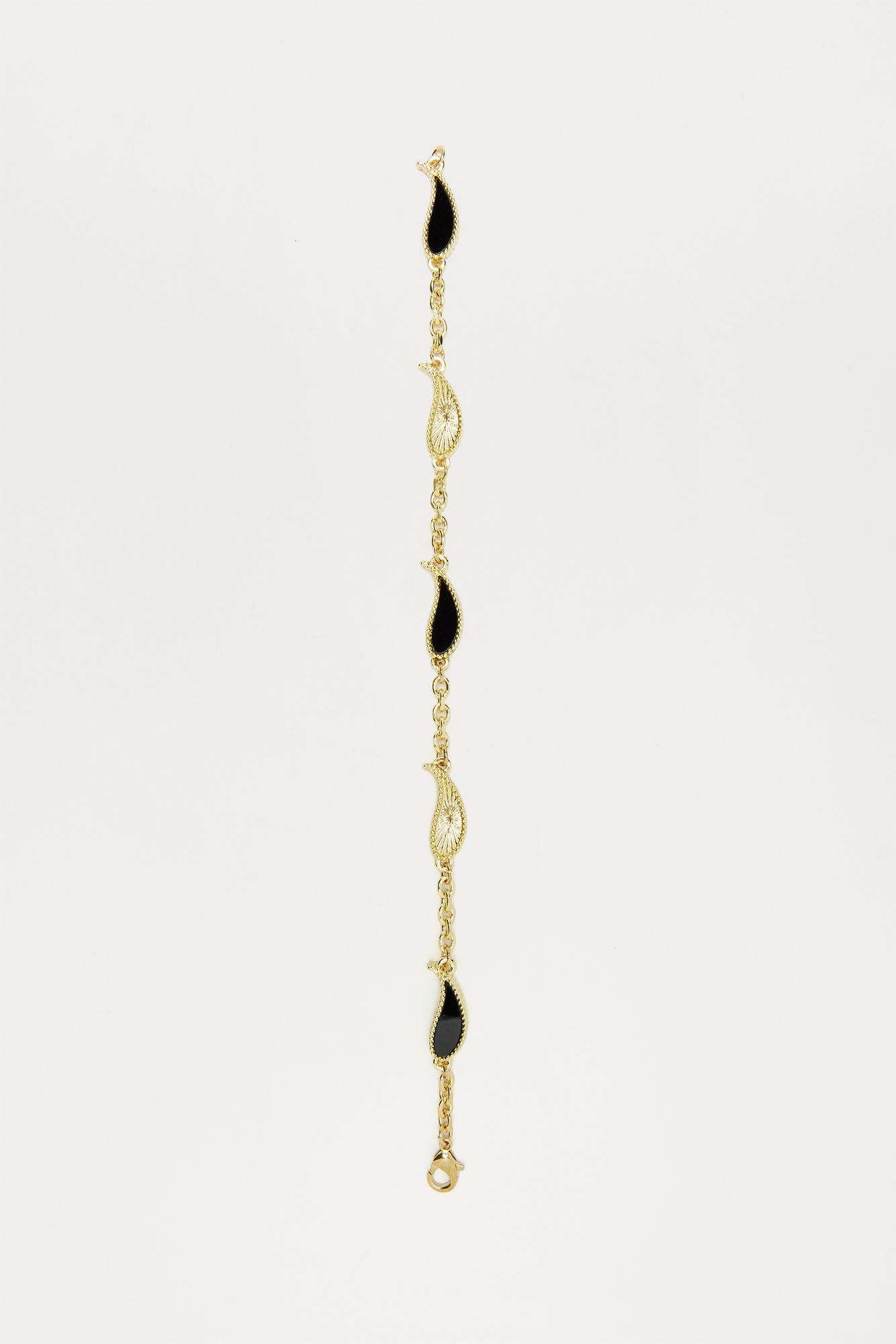 Multi Paisley Bracelet - Gold Product Image