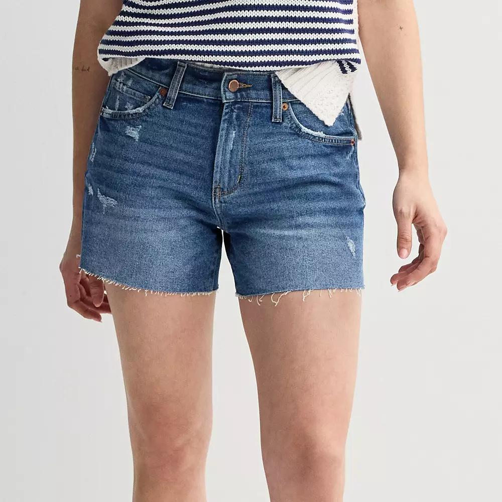 Women's Sonoma Goods For Life® Cut Off Jean Shorts, Size: 14, Dark Blue Product Image