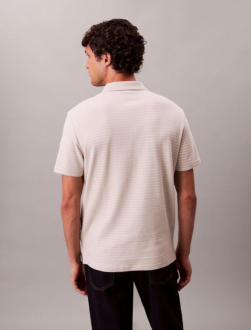 Cotton Blend Stripe Classic Polo Shirt  Product Image
