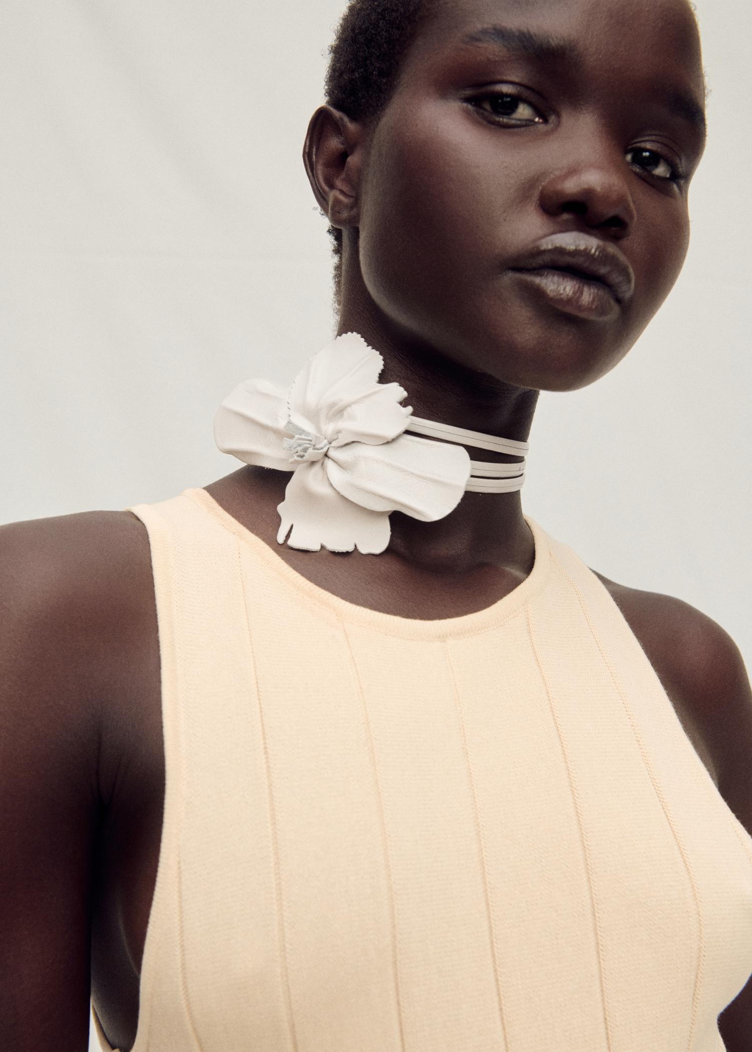 Pleated knitted dress - Women | MANGO USA Product Image