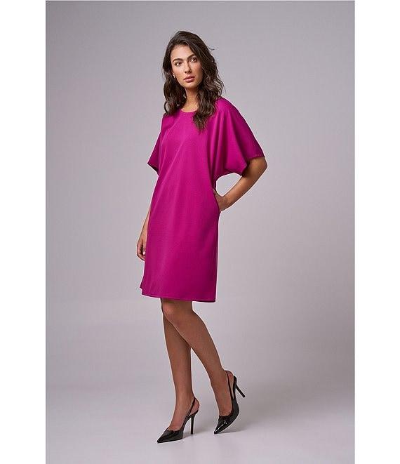 M Made in Italy Scoop Neck Elbow Sleeve Dress Product Image