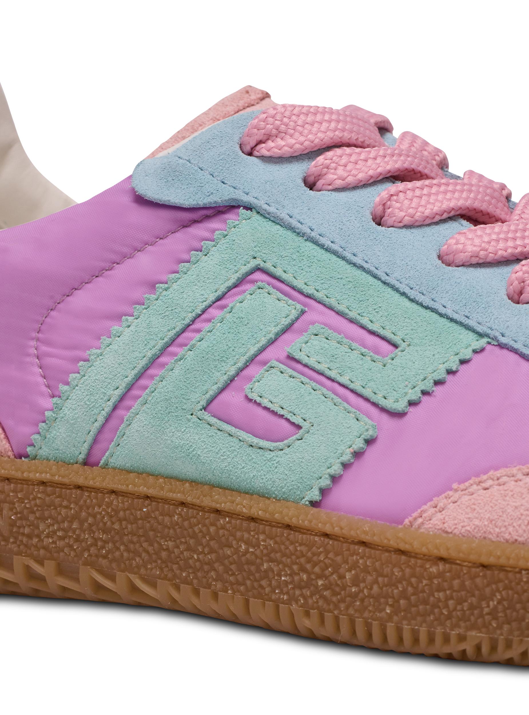 Balmain Swan suede and nylon trainers Product Image