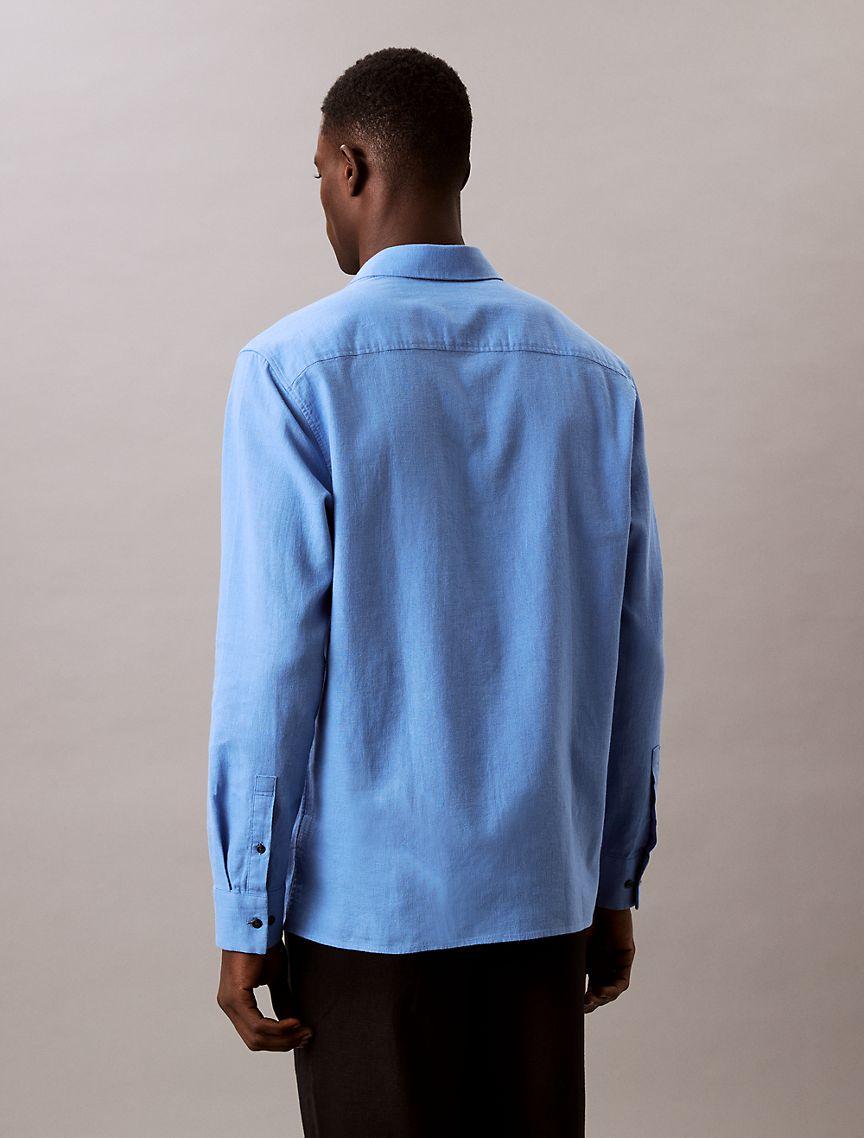 Linen Cotton Classic Button-Down Shirt Product Image